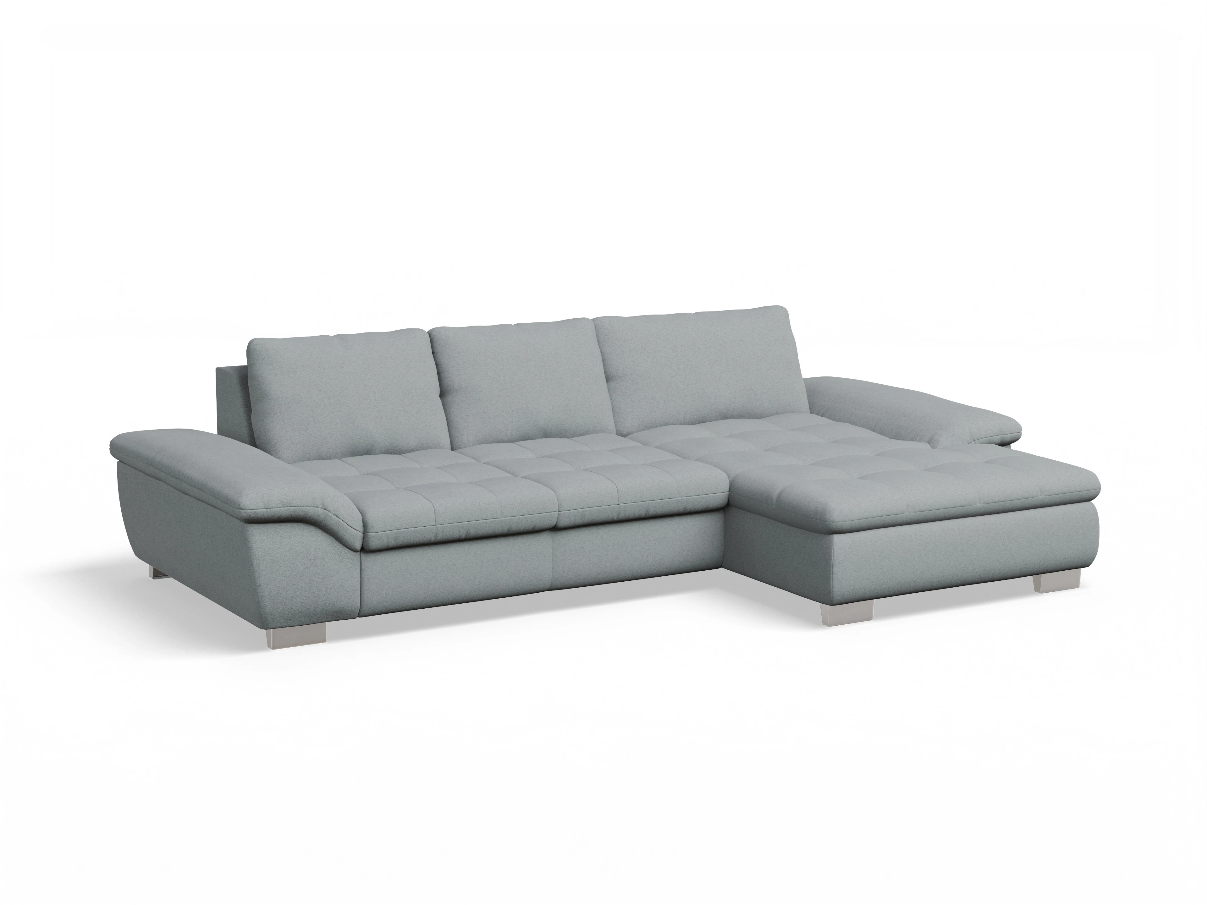 Ansicht des Produktes SC Smart 1007 Ecksofa rechts Abschluss offen in Stoff Blau