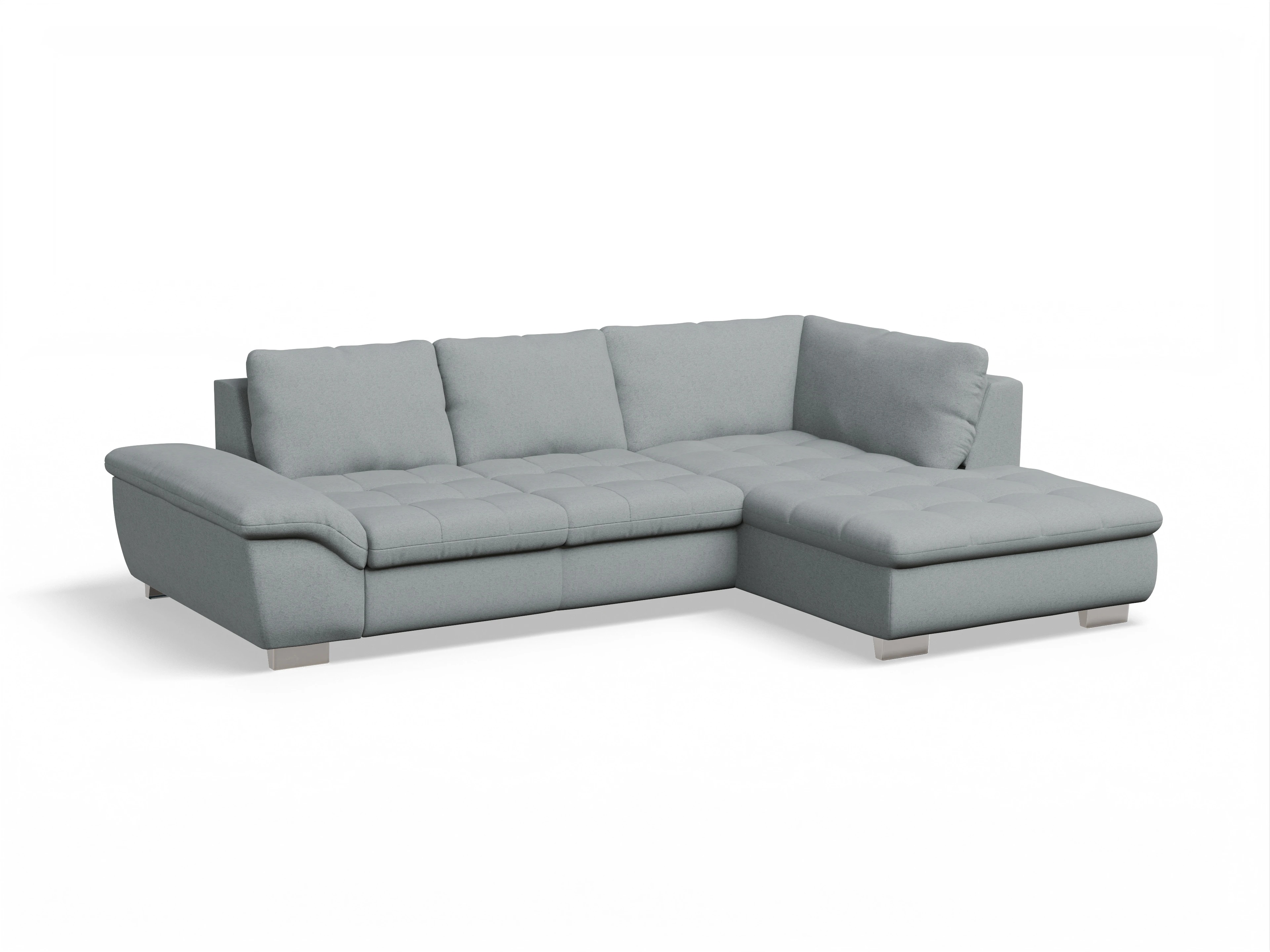 Ansicht des Produktes SC Smart 1007 Ecksofa rechts Abschluss offen in Stoff Blau