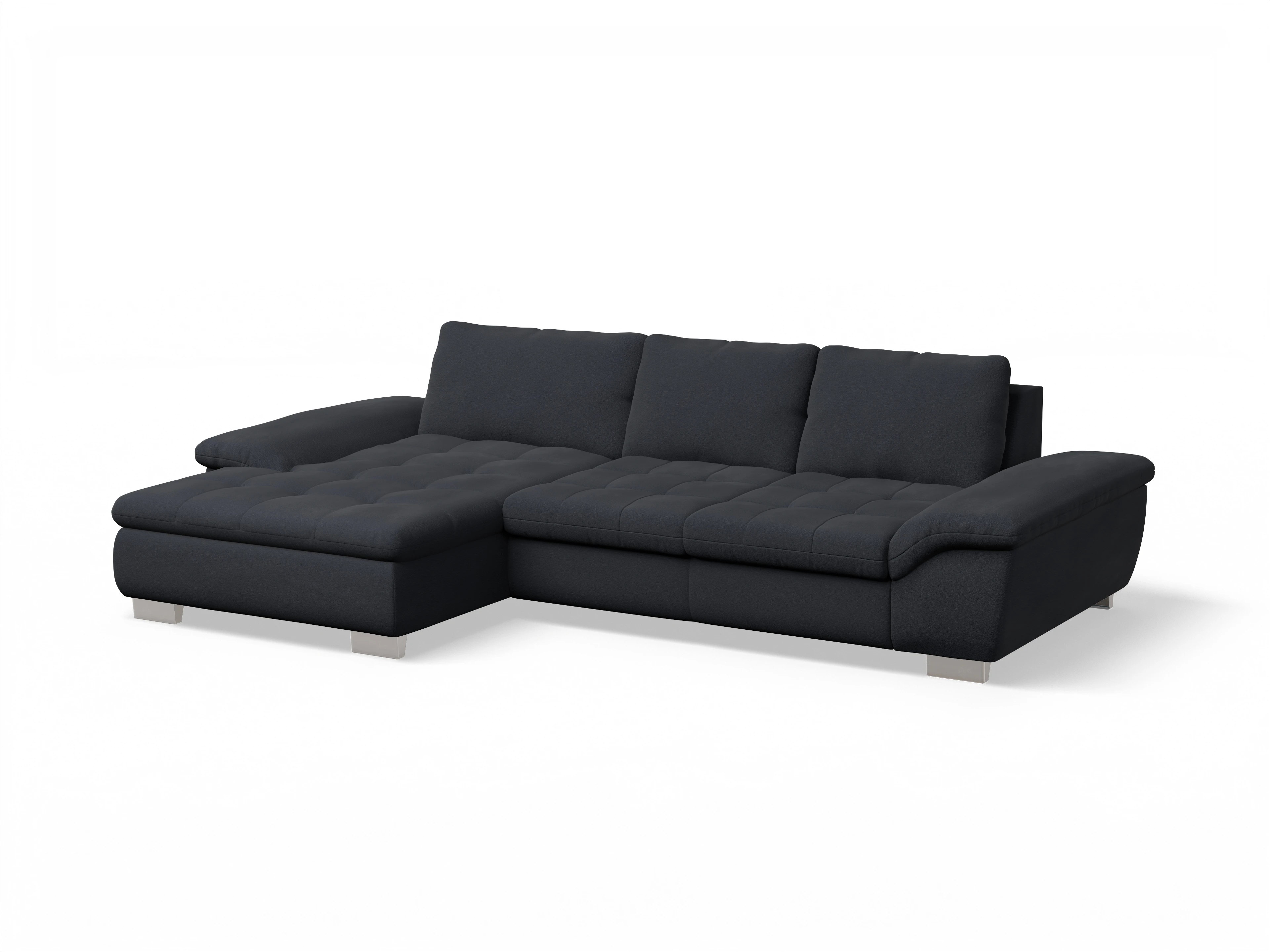 Ansicht des Produktes SC Smart 1007 Ecksofa links Abschluss offen in Stoff Blau