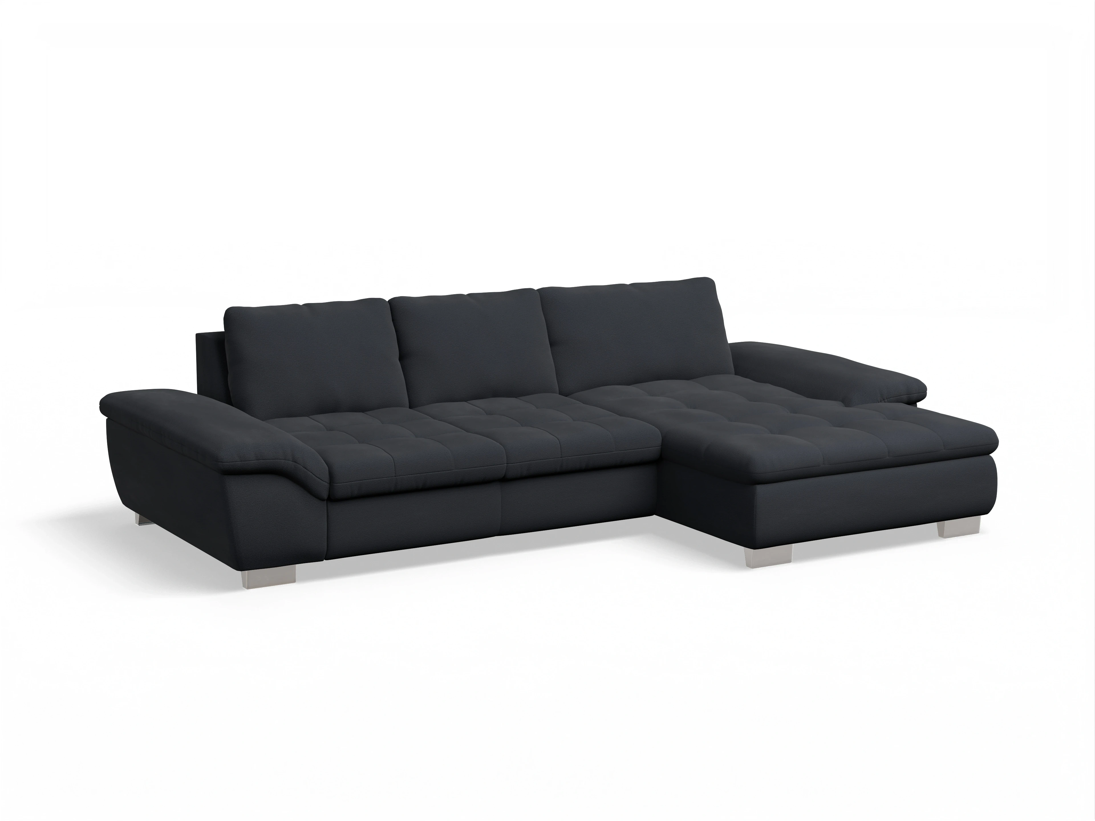 Ansicht des Produktes SC Smart 1007 Ecksofa rechts Abschluss offen in Stoff Blau