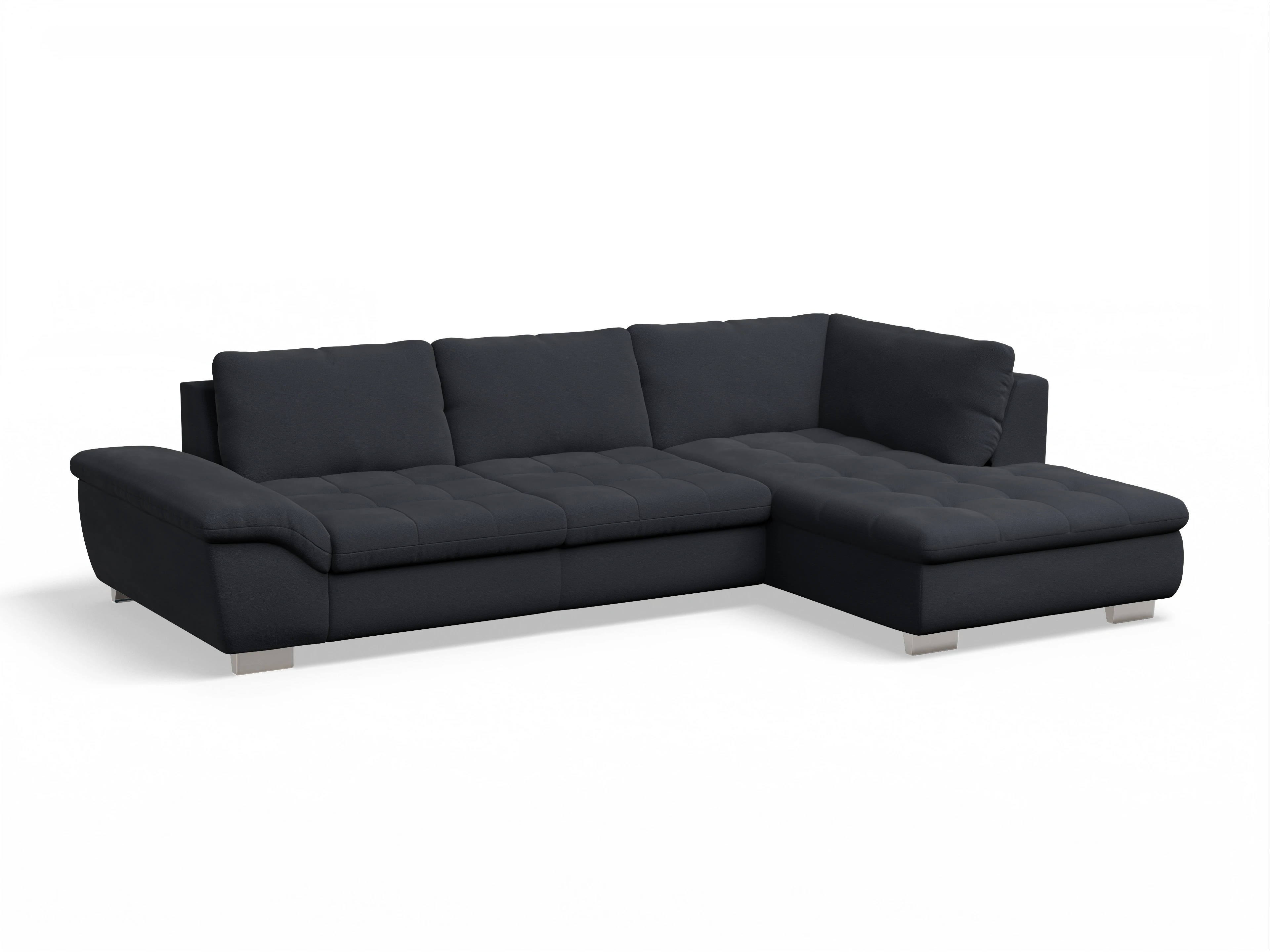 Ansicht des Produktes SC Smart 1007 Ecksofa rechts Abschluss offen in Stoff Blau