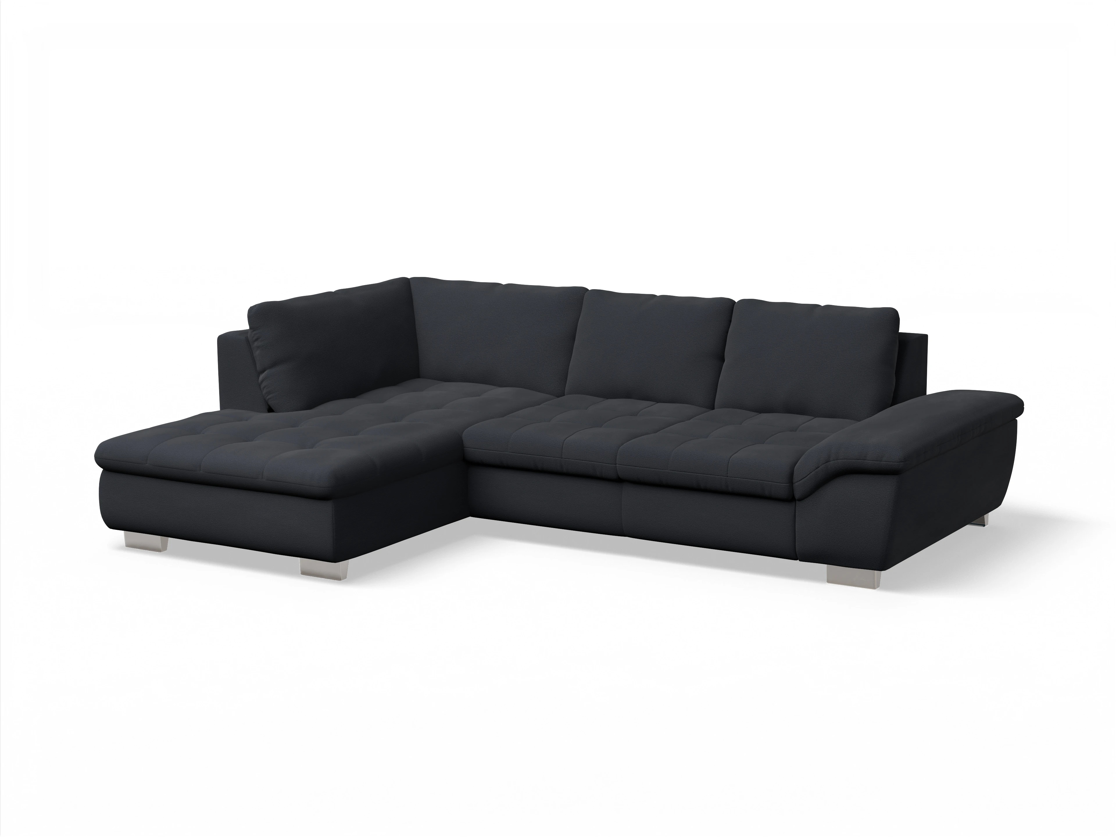 Ansicht des Produktes SC Smart 1007 Ecksofa links Abschluss offen in Stoff Blau