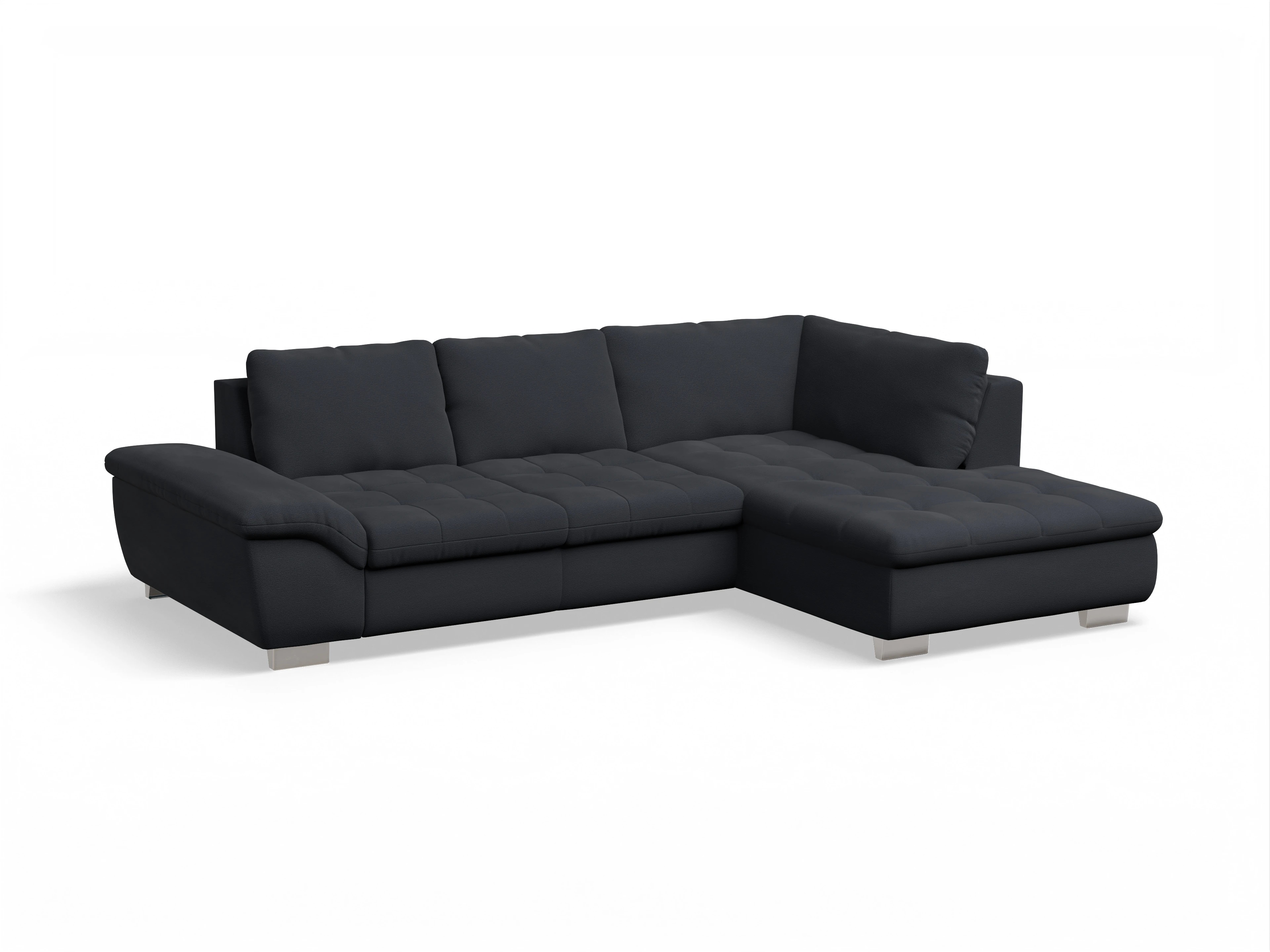 Ansicht des Produktes SC Smart 1007 Ecksofa rechts Abschluss offen in Stoff Blau