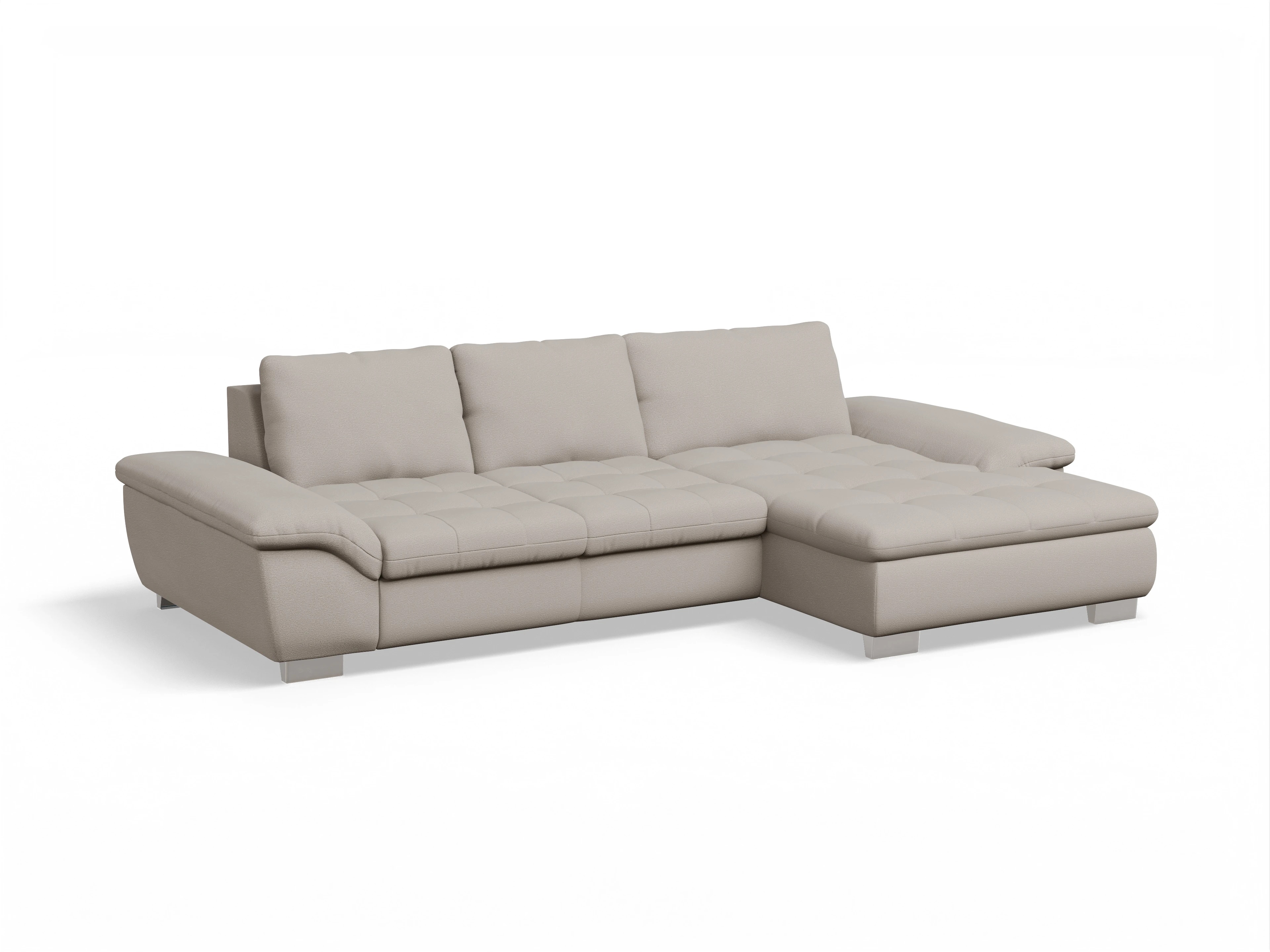 Ansicht des Produktes SC Smart 1007 Ecksofa rechts Abschluss offen in Stoff Beige