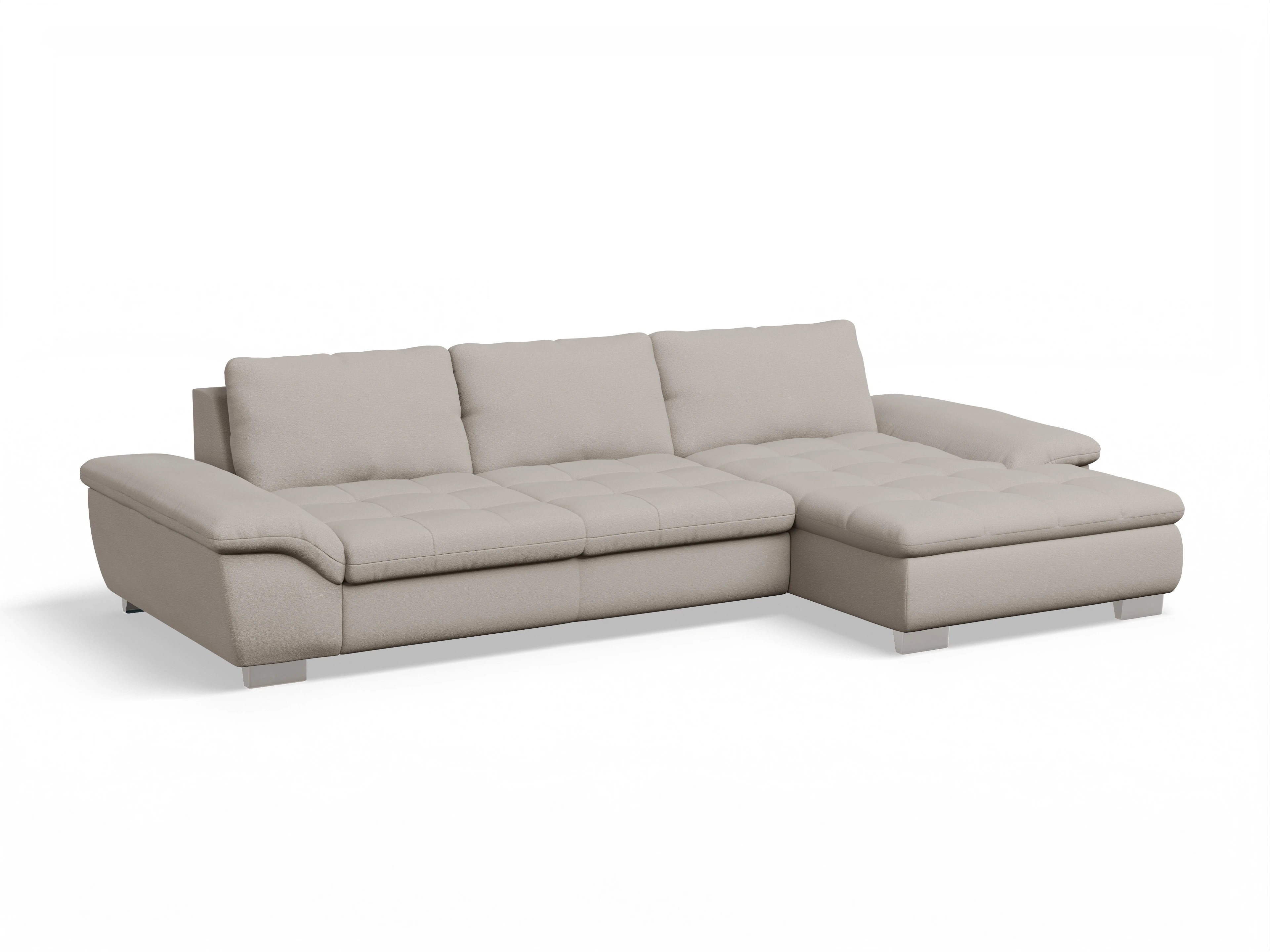 Ansicht des Produktes SC Smart 1007 Ecksofa rechts Abschluss offen in Stoff Beige