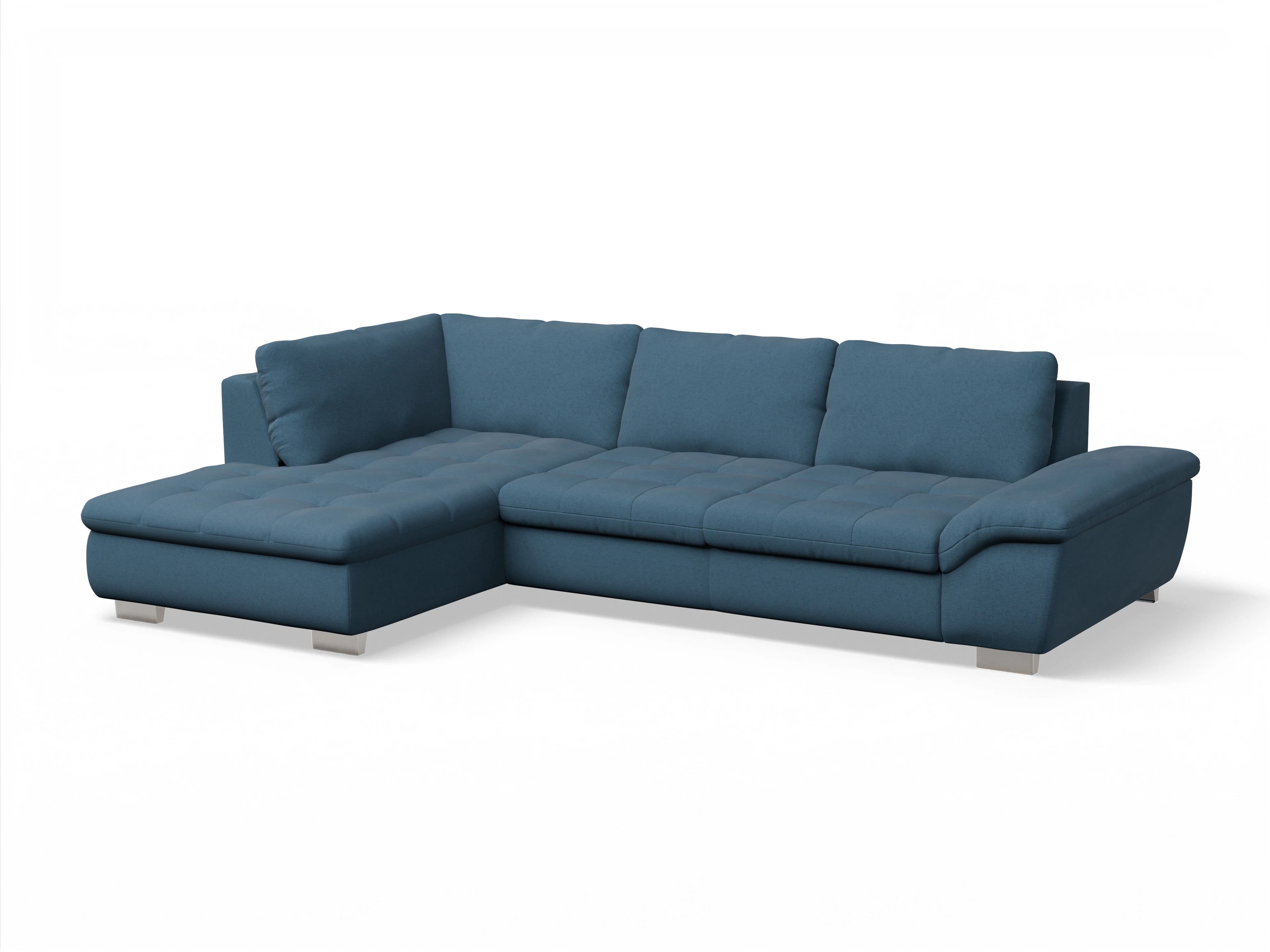 Sitz Concept smart 1007 Kombielement Large L Ansicht des Produktes SC Smart 1007 Ecksofa links Abschluss offen in Stoff Blau