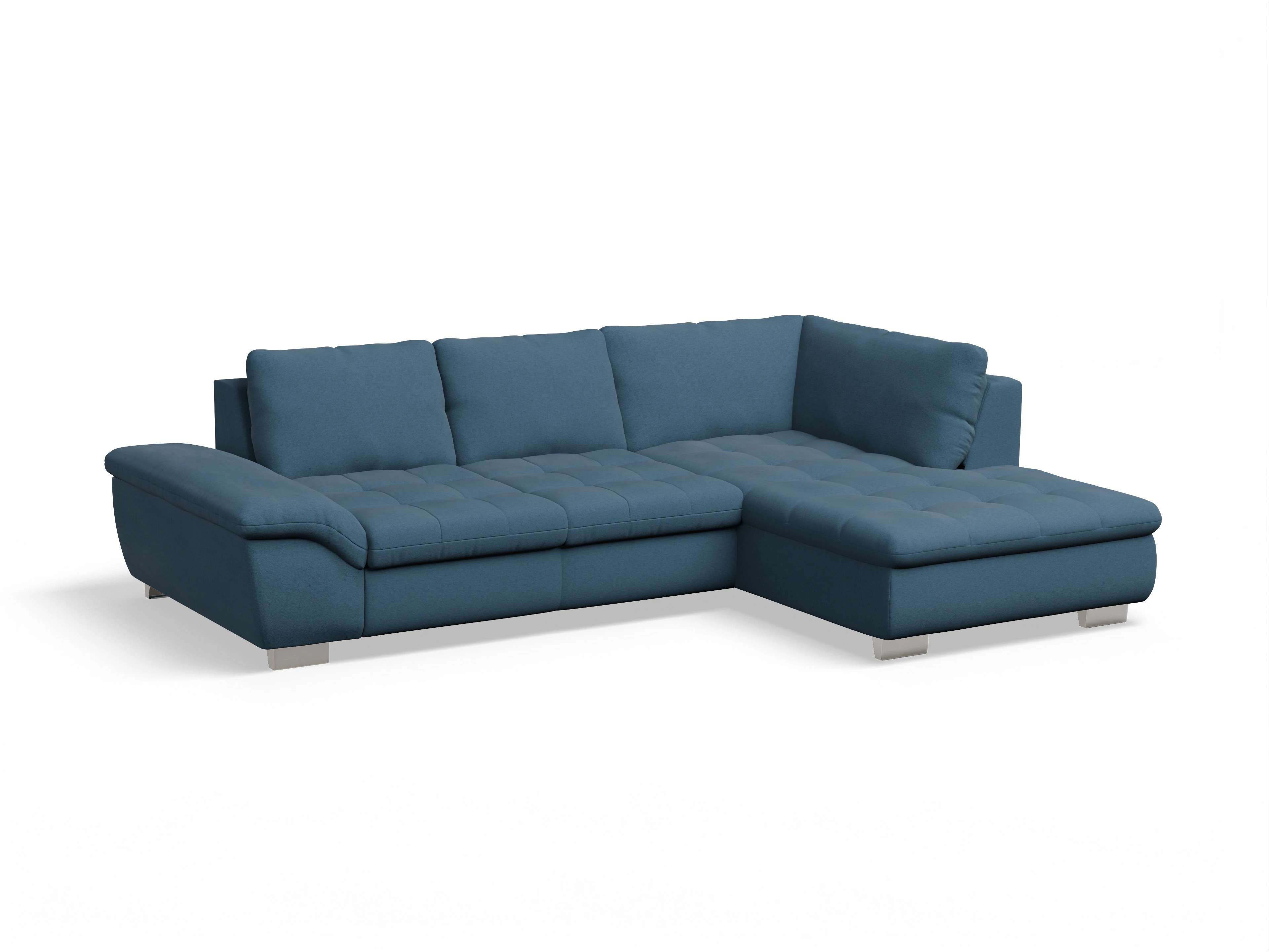 Ansicht des Produktes SC Smart 1007 Ecksofa rechts Abschluss offen in Stoff Blau