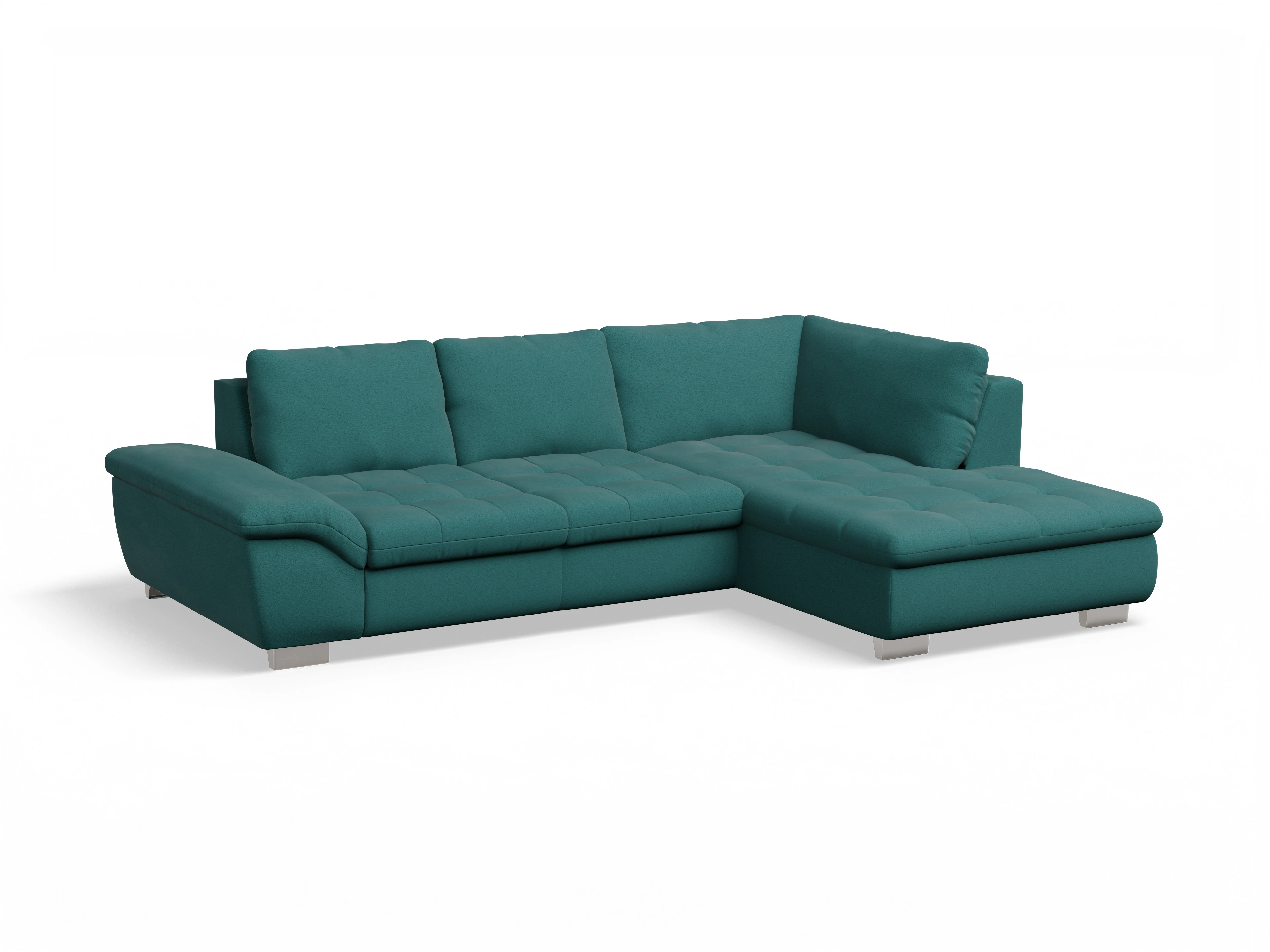 Ansicht des Produktes SC Smart 1007 Ecksofa rechts Abschluss offen in Stoff Blau