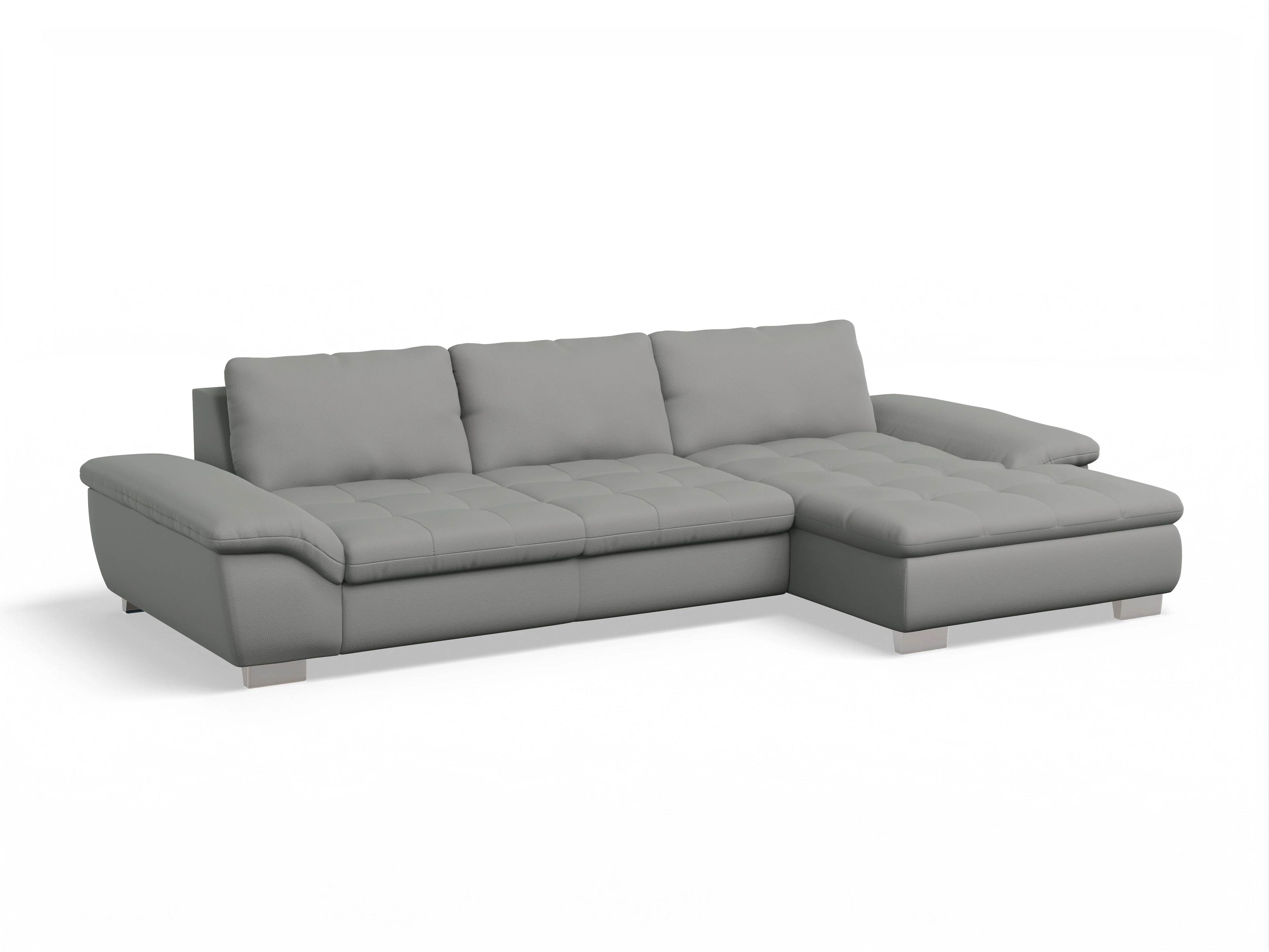 Ansicht des Produktes SC Smart 1007 Ecksofa rechts Abschluss offen in Stoff Grau