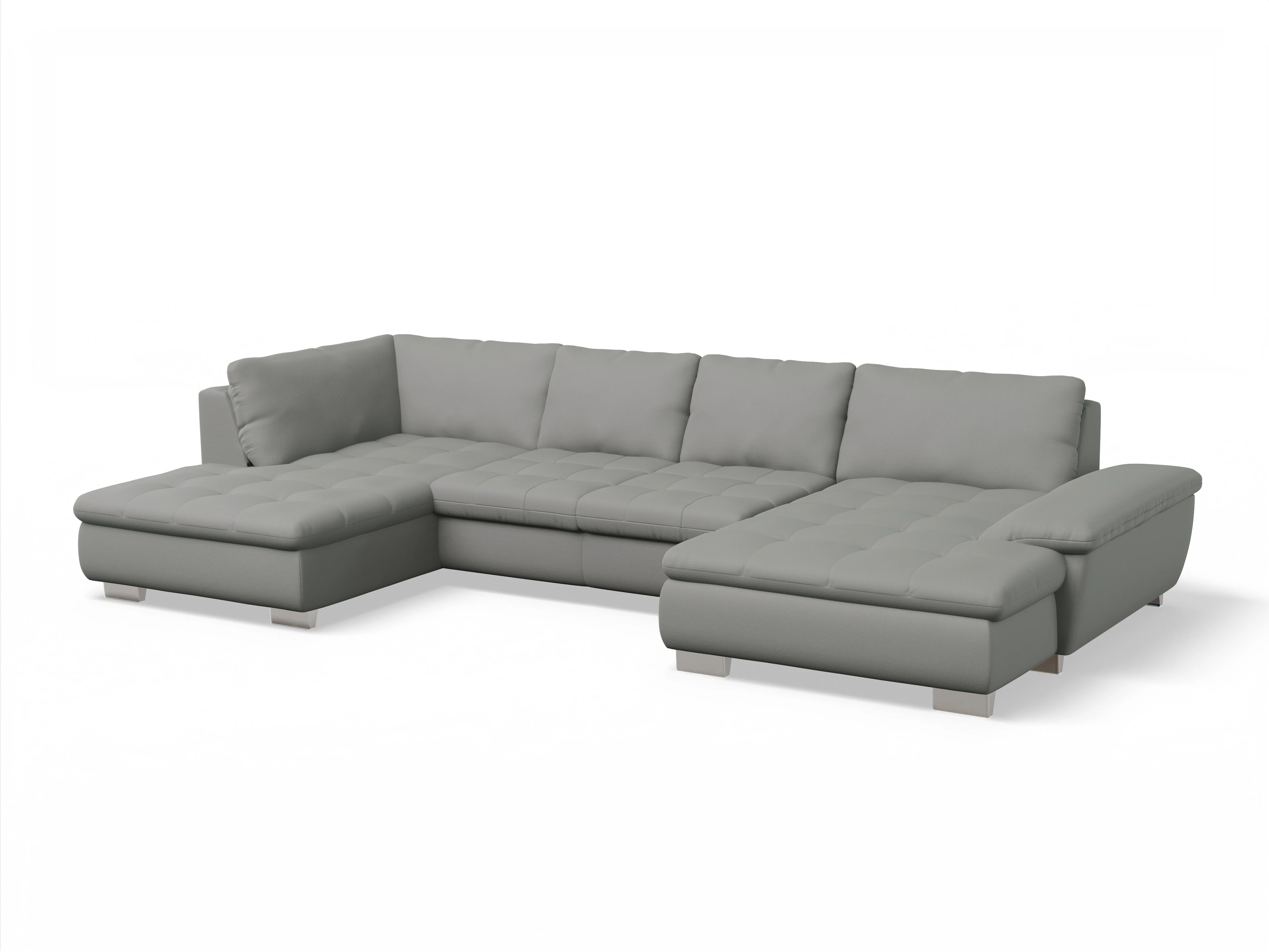 Ansicht des Produktes SC Smart 1007 Wohnlandschaft offen beidseitig in Stoff Grau