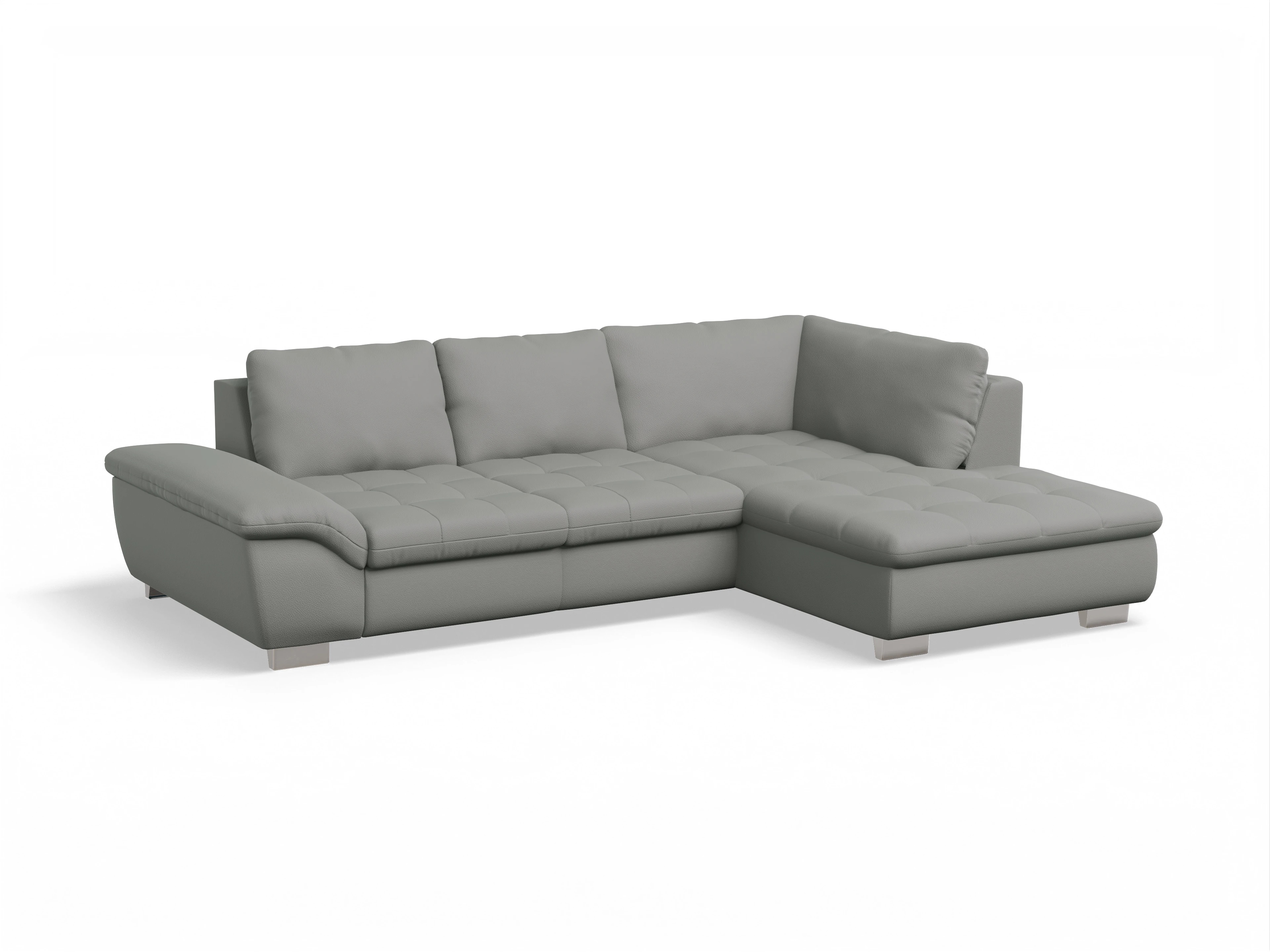 Ansicht des Produktes SC Smart 1007 Ecksofa rechts Abschluss offen in Stoff Grau
