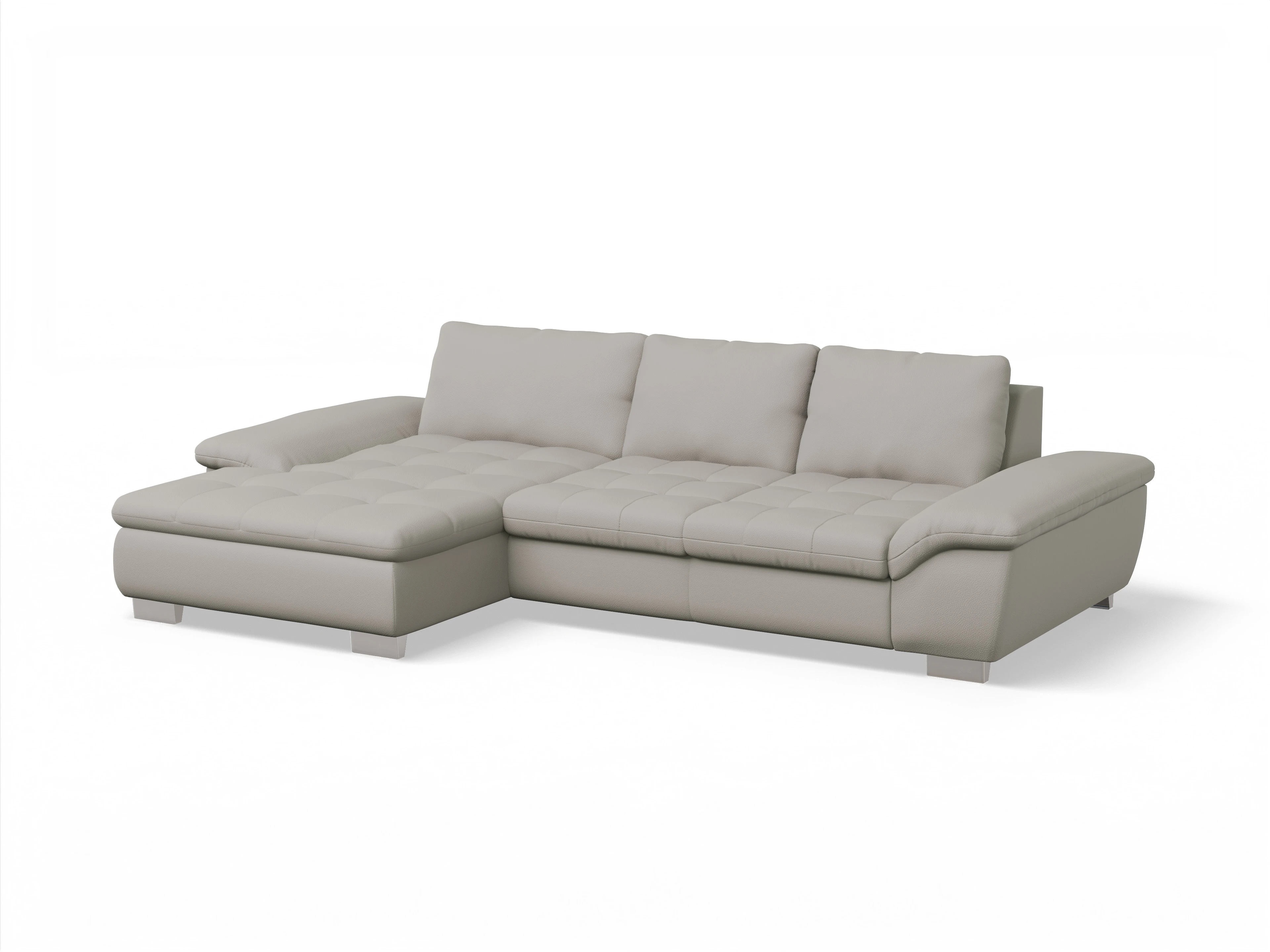 Ansicht des Produktes SC Smart 1007 Ecksofa links Abschluss offen in Stoff Beige