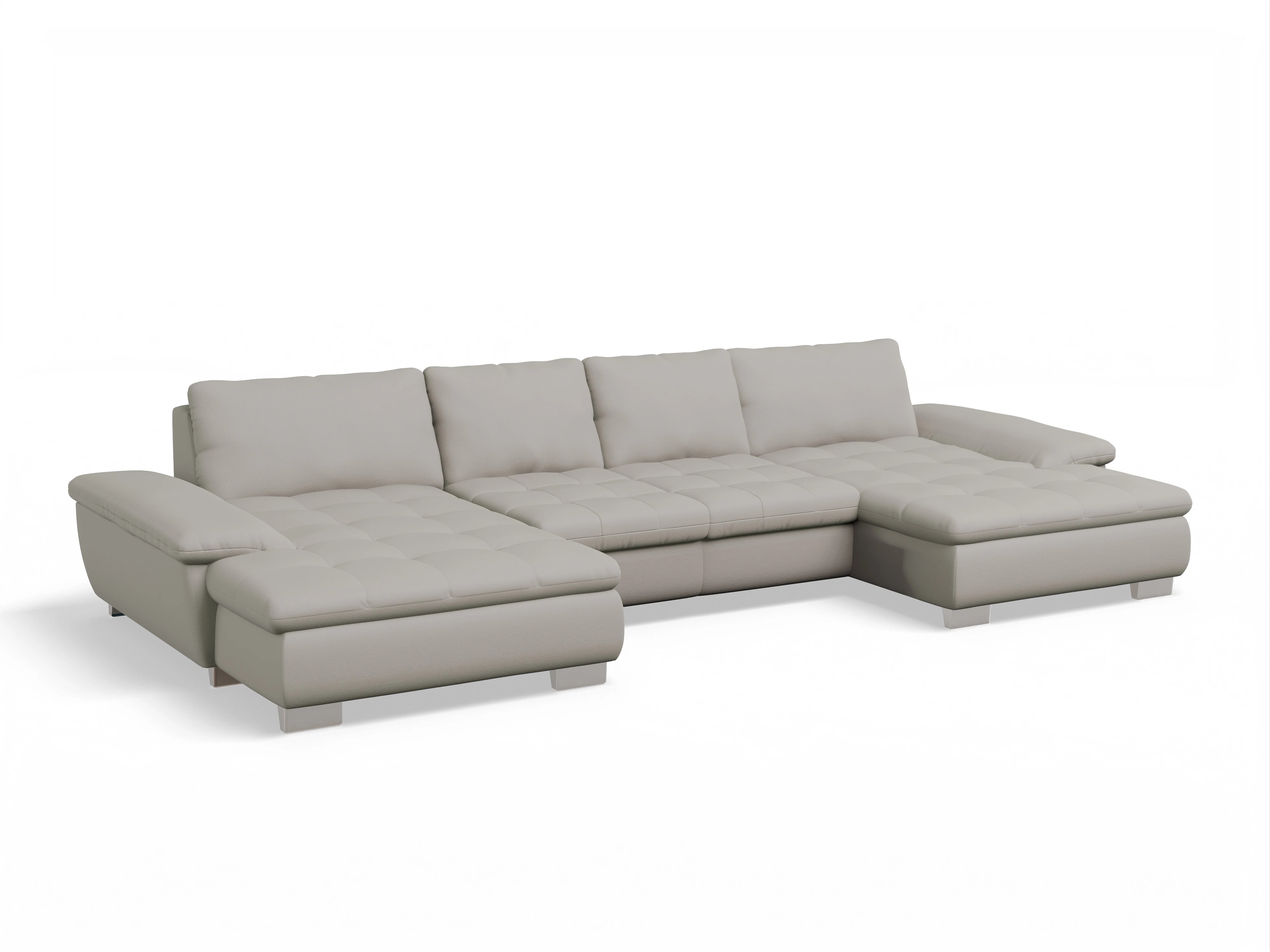 Ansicht des Produktes SC Smart 1007 Wohnlandschaft offen beidseitig in Stoff Beige