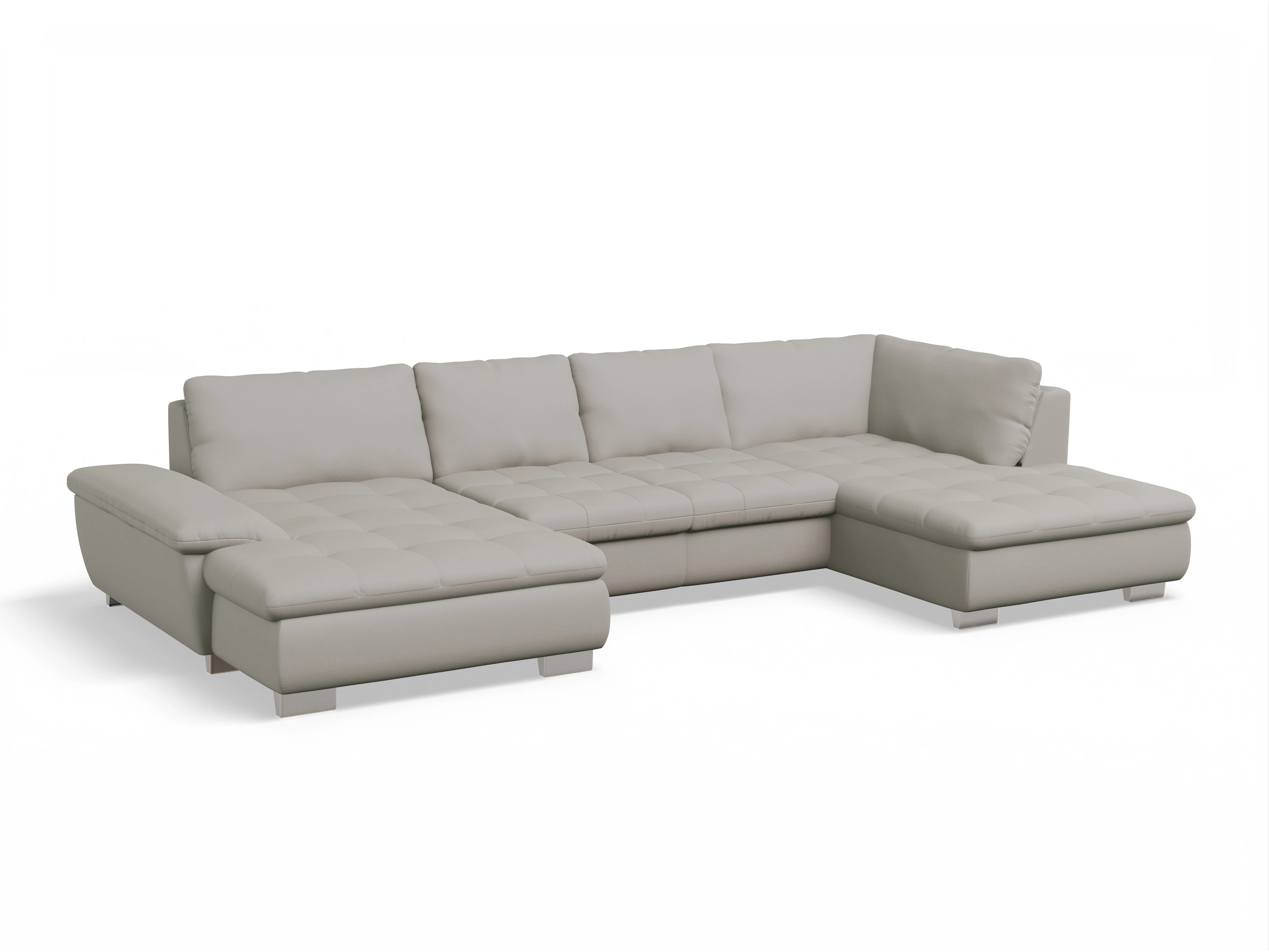 Ansicht des Produktes SC Smart 1007 Wohnlandschaft offen beidseitig in Stoff Beige