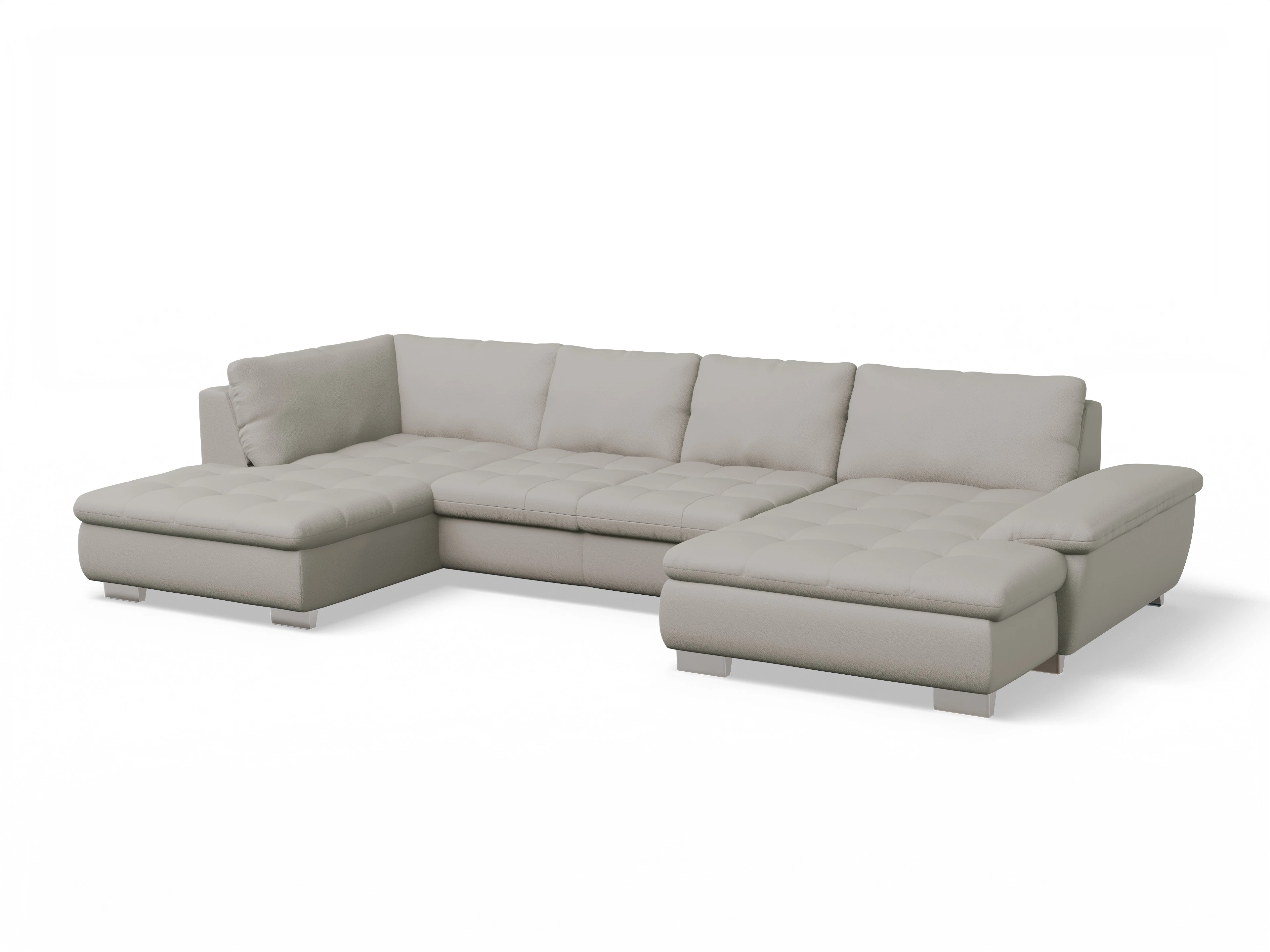 Ansicht des Produktes SC Smart 1007 Wohnlandschaft offen beidseitig in Stoff Beige