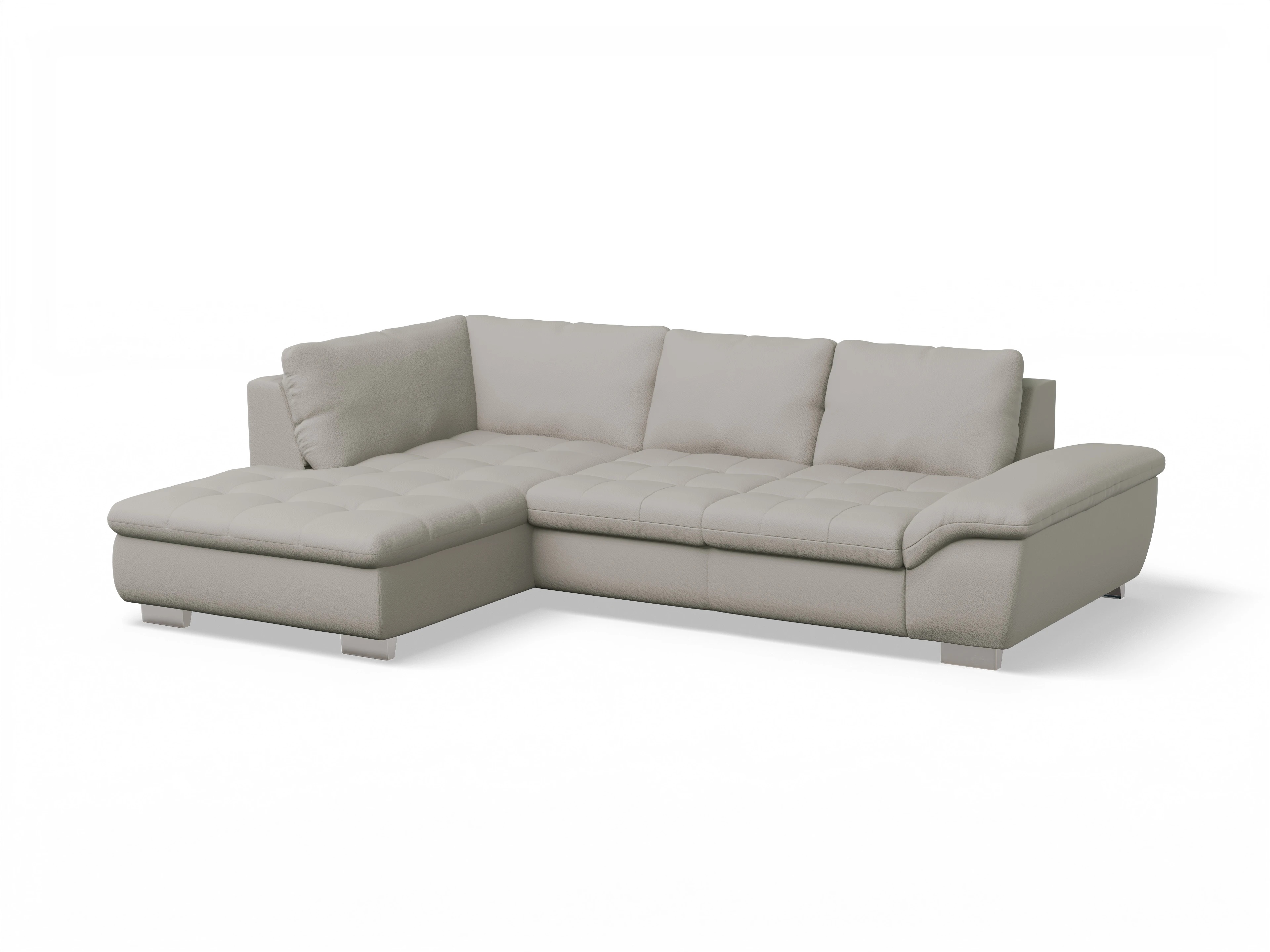 Ansicht des Produktes SC Smart 1007 Ecksofa links Abschluss offen in Stoff Beige