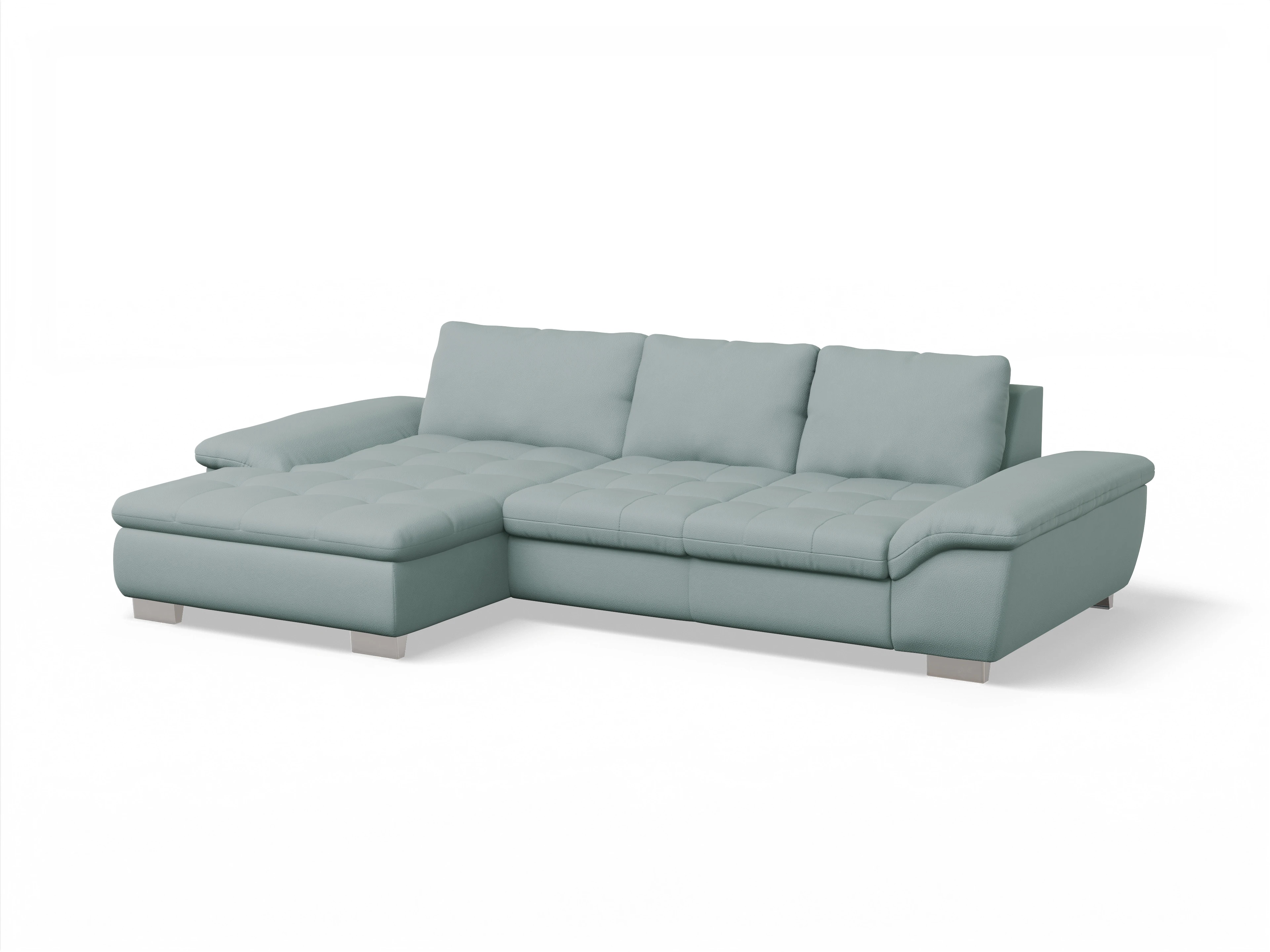 Ansicht des Produktes SC Smart 1007 Ecksofa links Abschluss offen in Stoff Blau