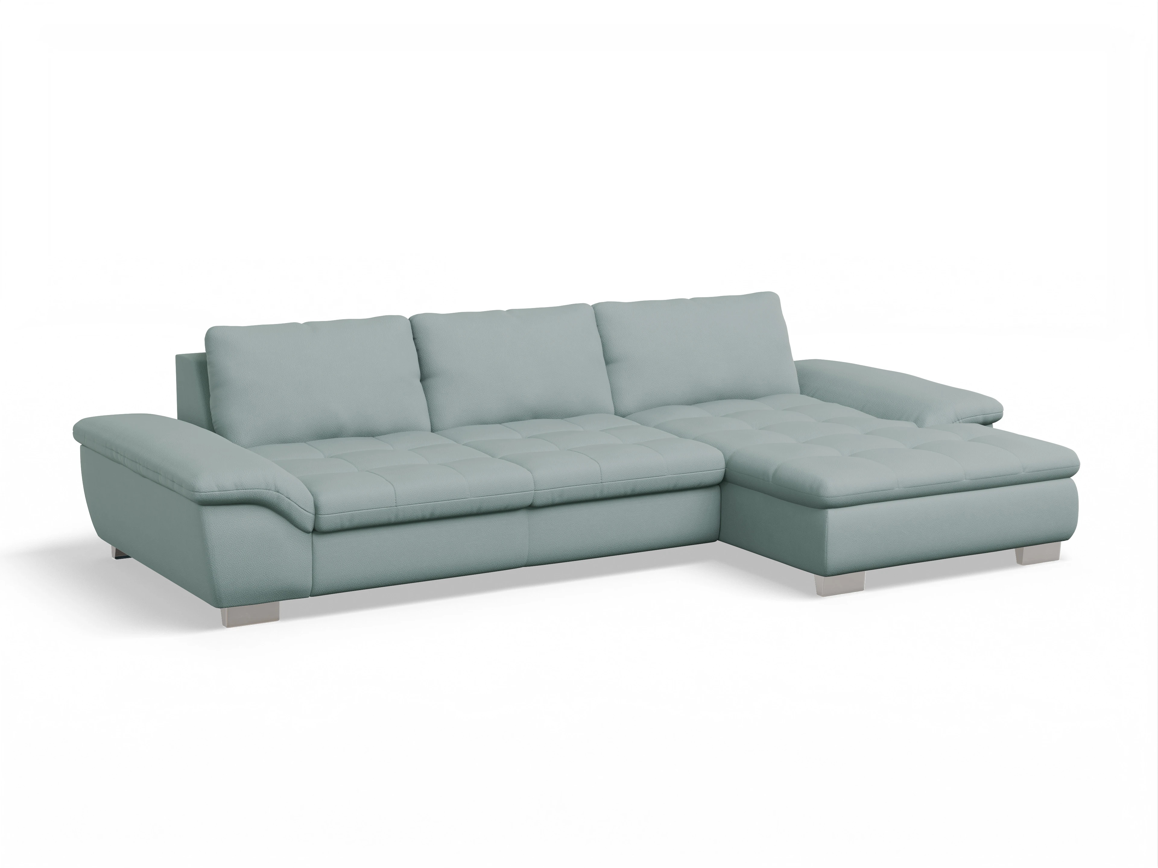 Ansicht des Produktes SC Smart 1007 Ecksofa rechts Abschluss offen in Stoff Blau