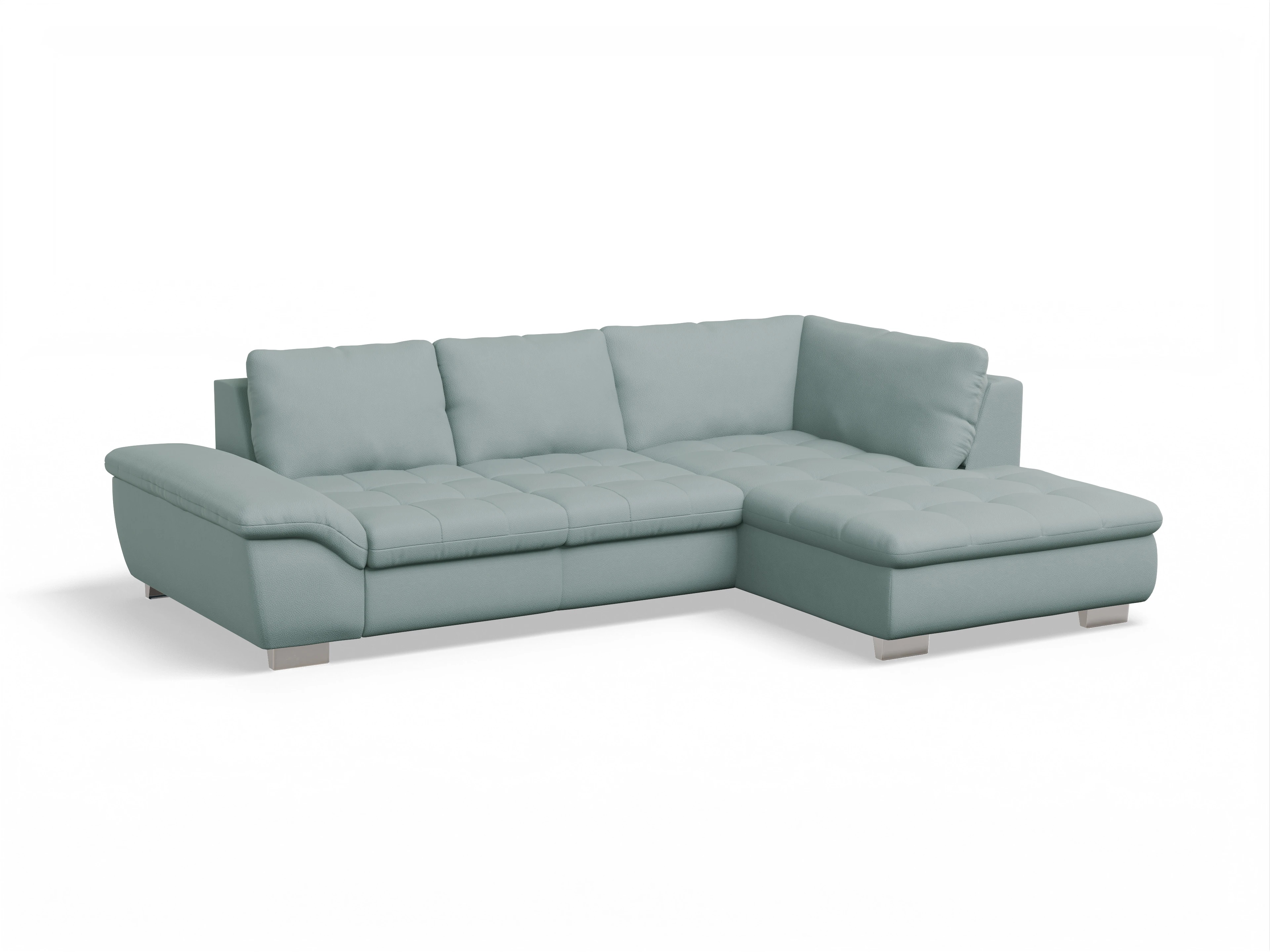 Ansicht des Produktes SC Smart 1007 Ecksofa rechts Abschluss offen in Stoff Blau