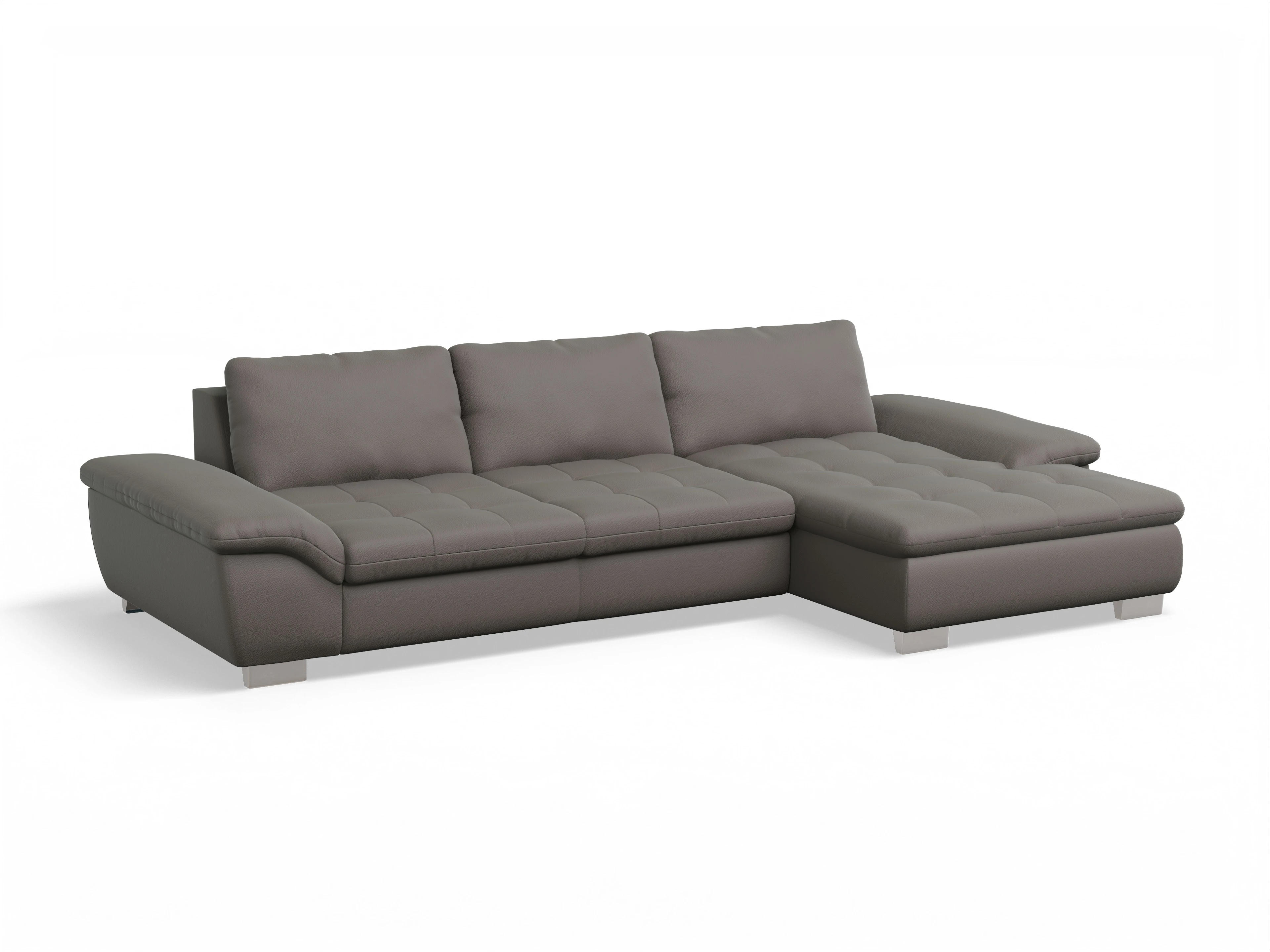 Ansicht des Produktes SC Smart 1007 Ecksofa rechts Abschluss offen in Stoff Braun