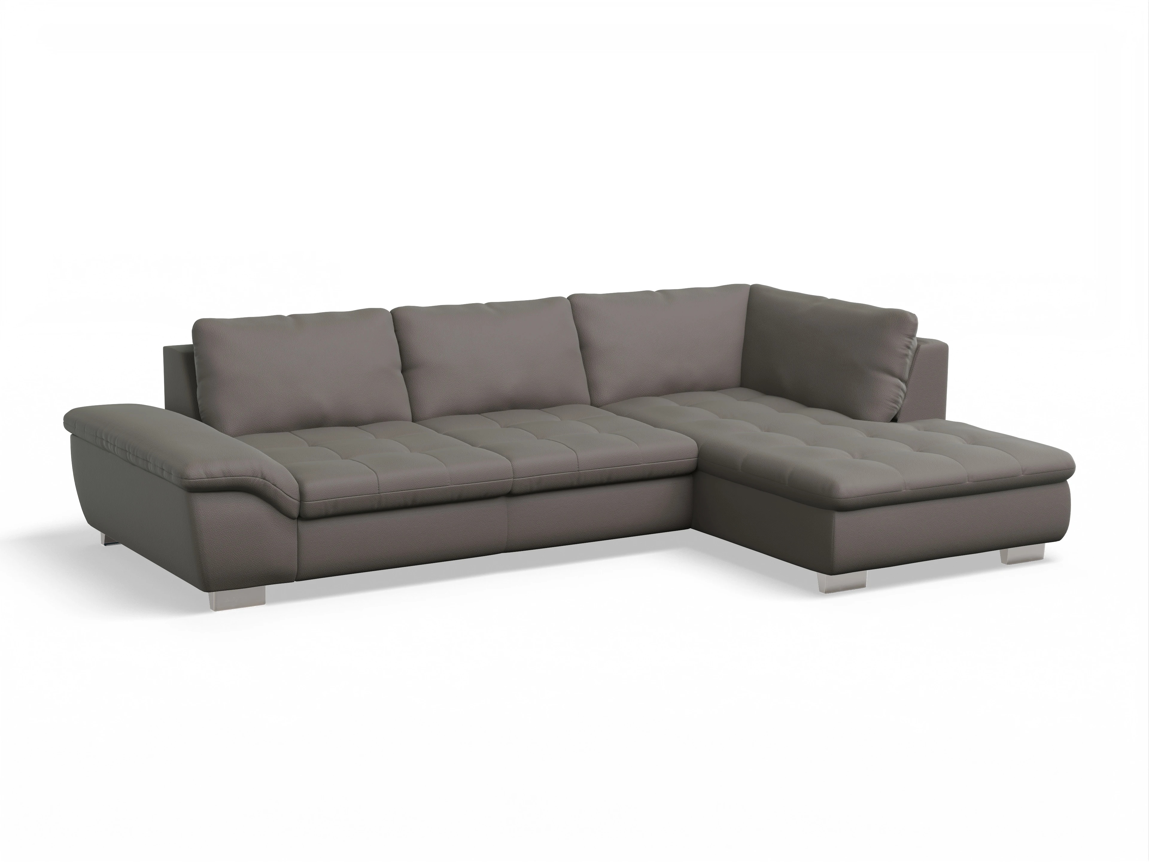 Ansicht des Produktes SC Smart 1007 Ecksofa rechts Abschluss offen in Stoff Braun