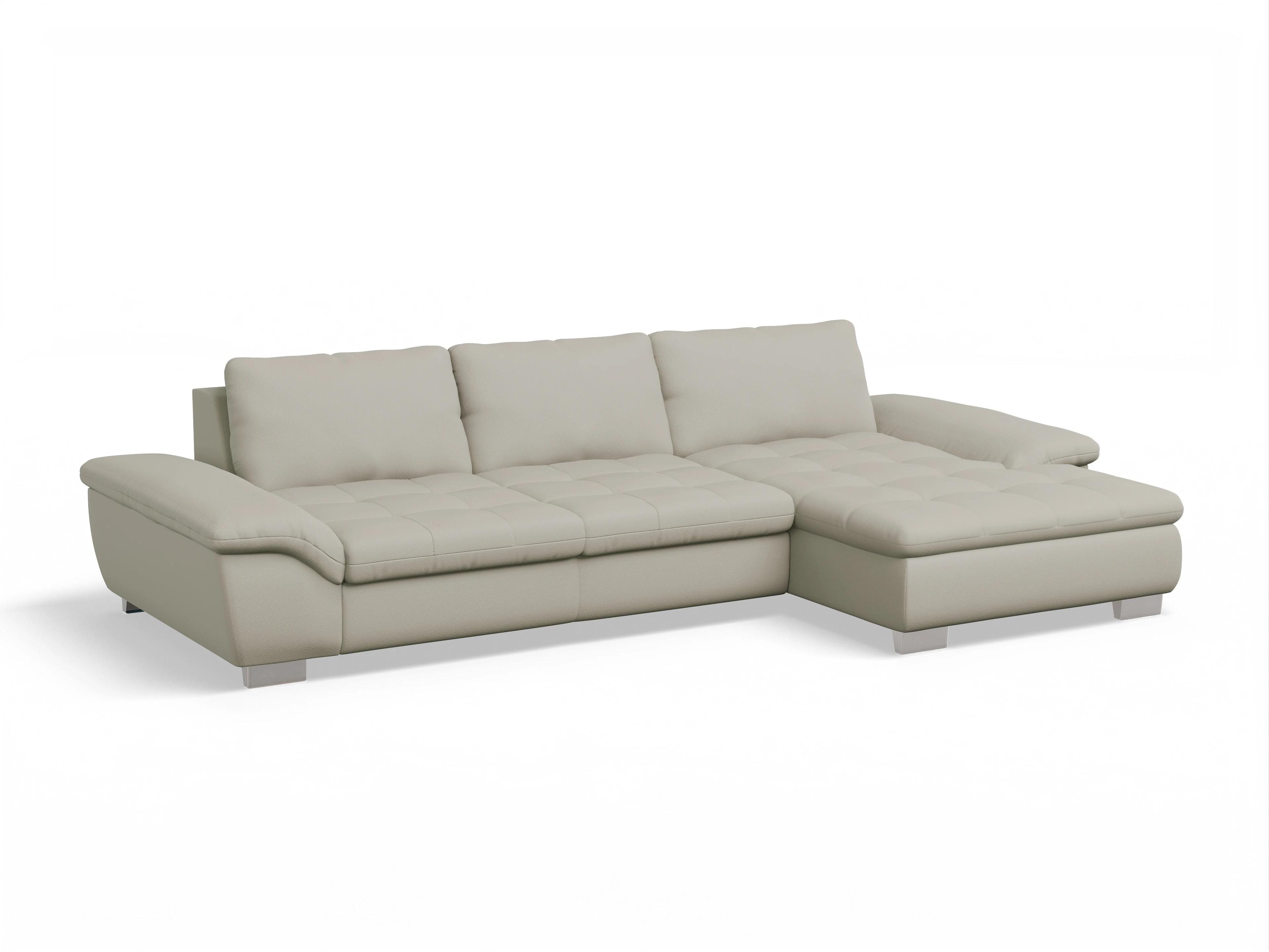 Ansicht des Produktes SC Smart 1007 Ecksofa rechts Abschluss offen in Stoff Beige
