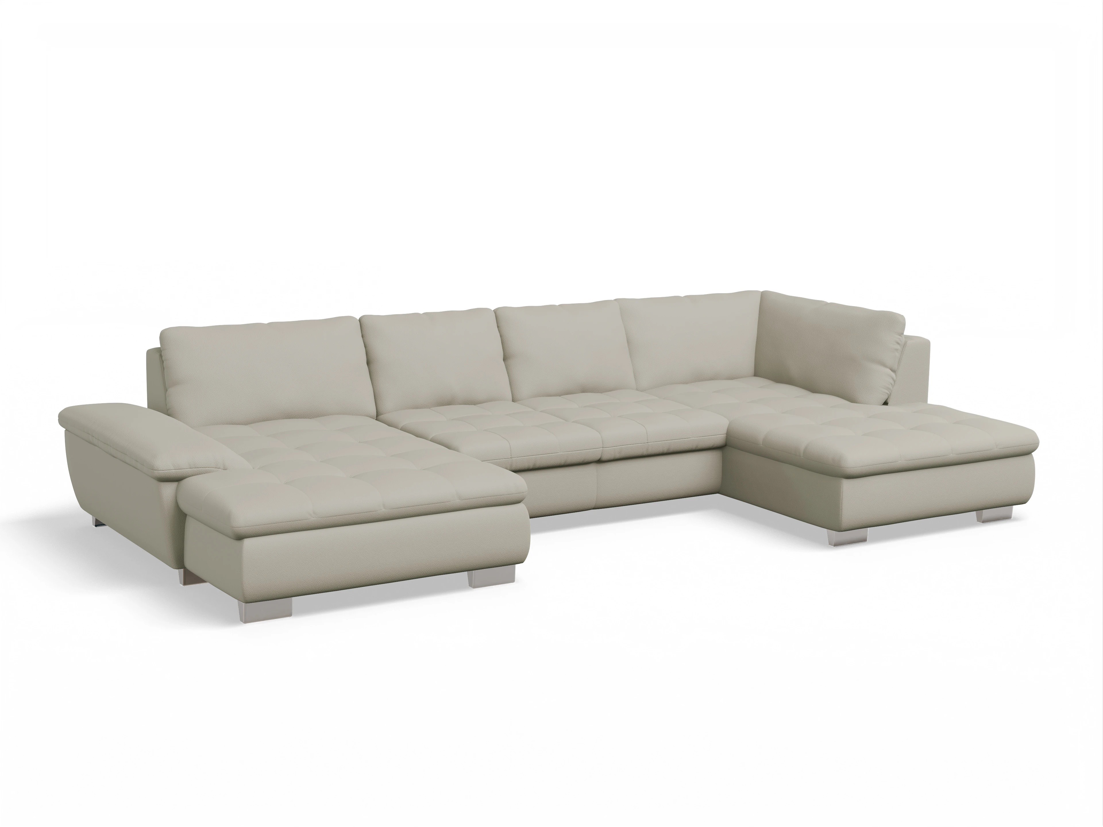 Ansicht des Produktes SC Smart 1007 Wohnlandschaft offen beidseitig in Stoff Beige