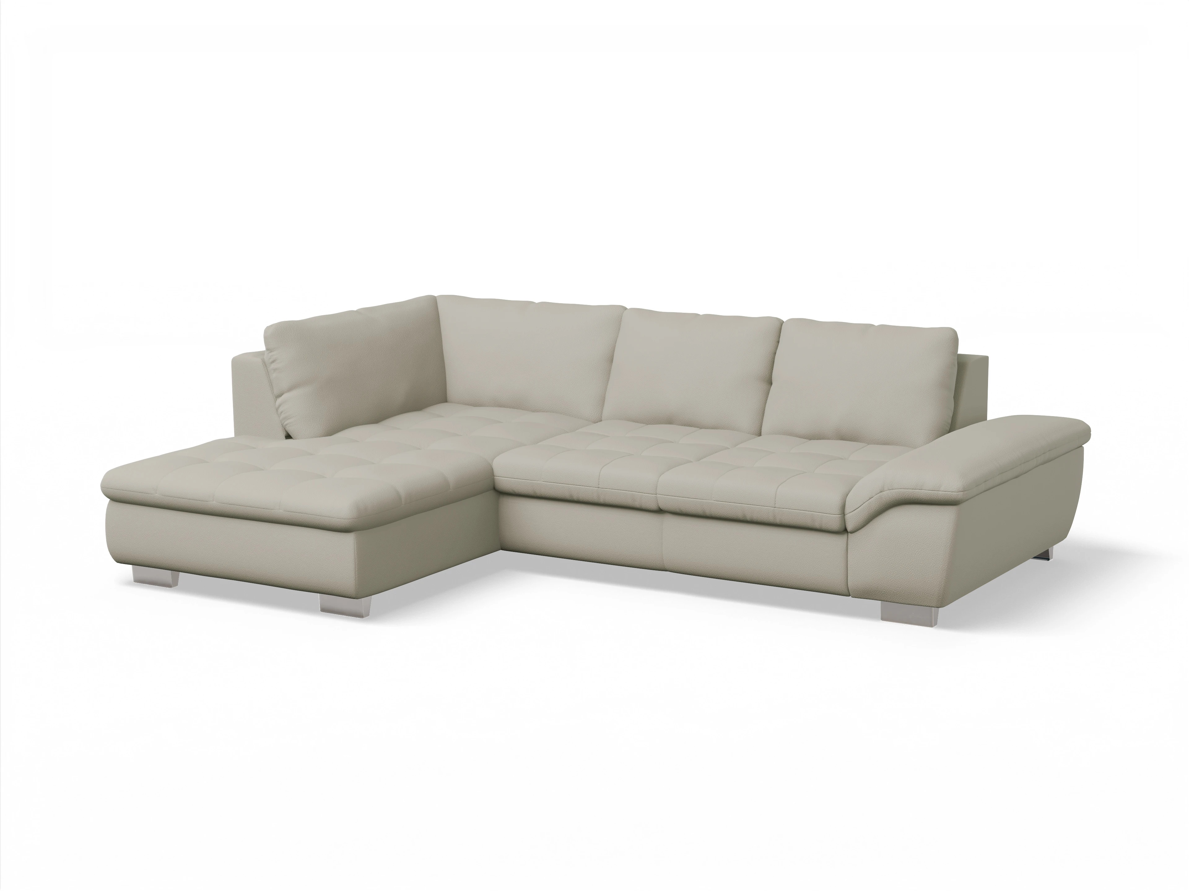 Ansicht des Produktes SC Smart 1007 Ecksofa links Abschluss offen in Stoff Beige