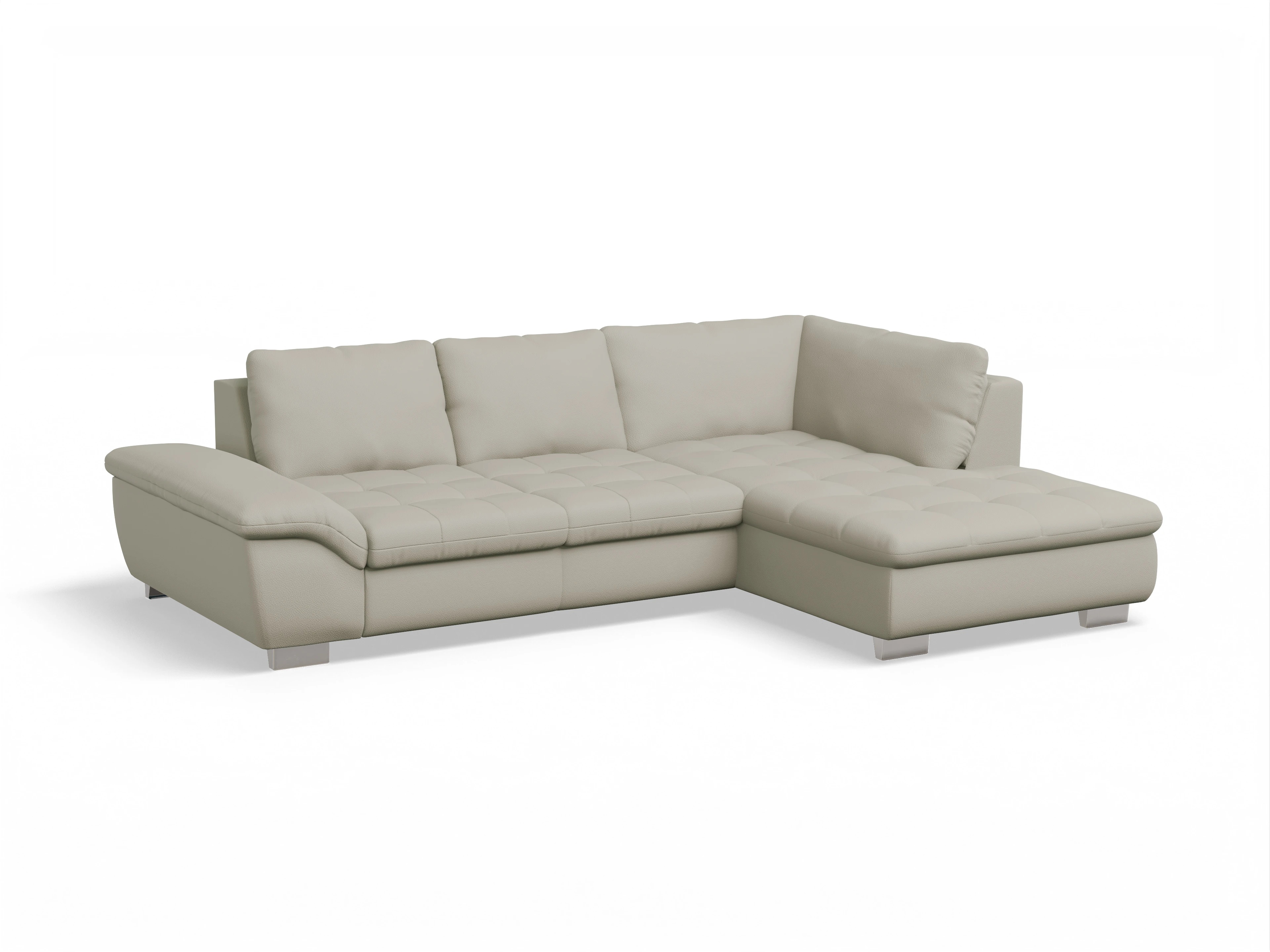 Ansicht des Produktes SC Smart 1007 Ecksofa rechts Abschluss offen in Stoff Beige