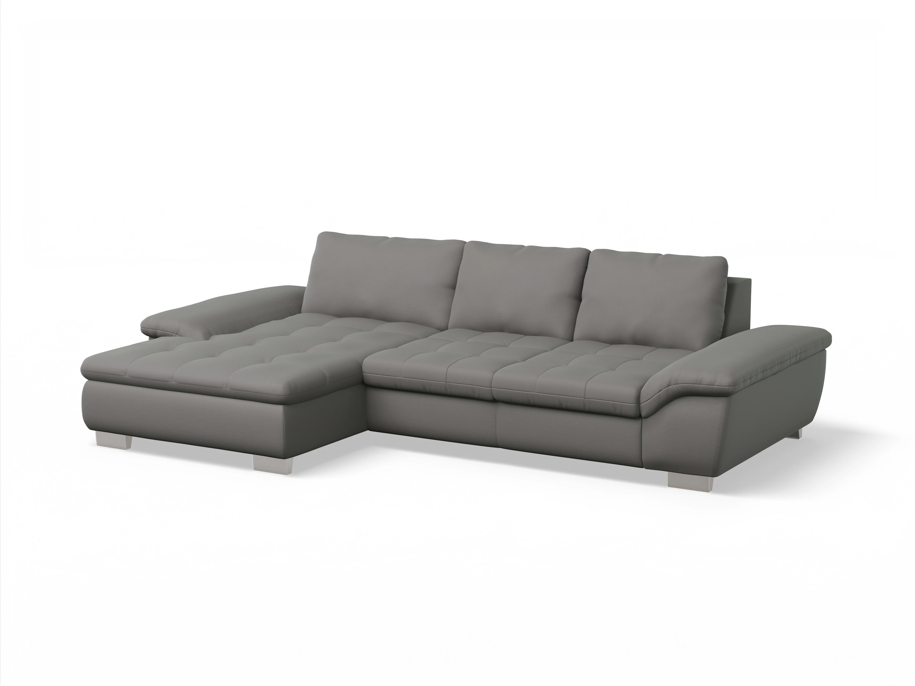 Ansicht des Produktes SC Smart 1007 Ecksofa links Abschluss offen in Stoff Braun