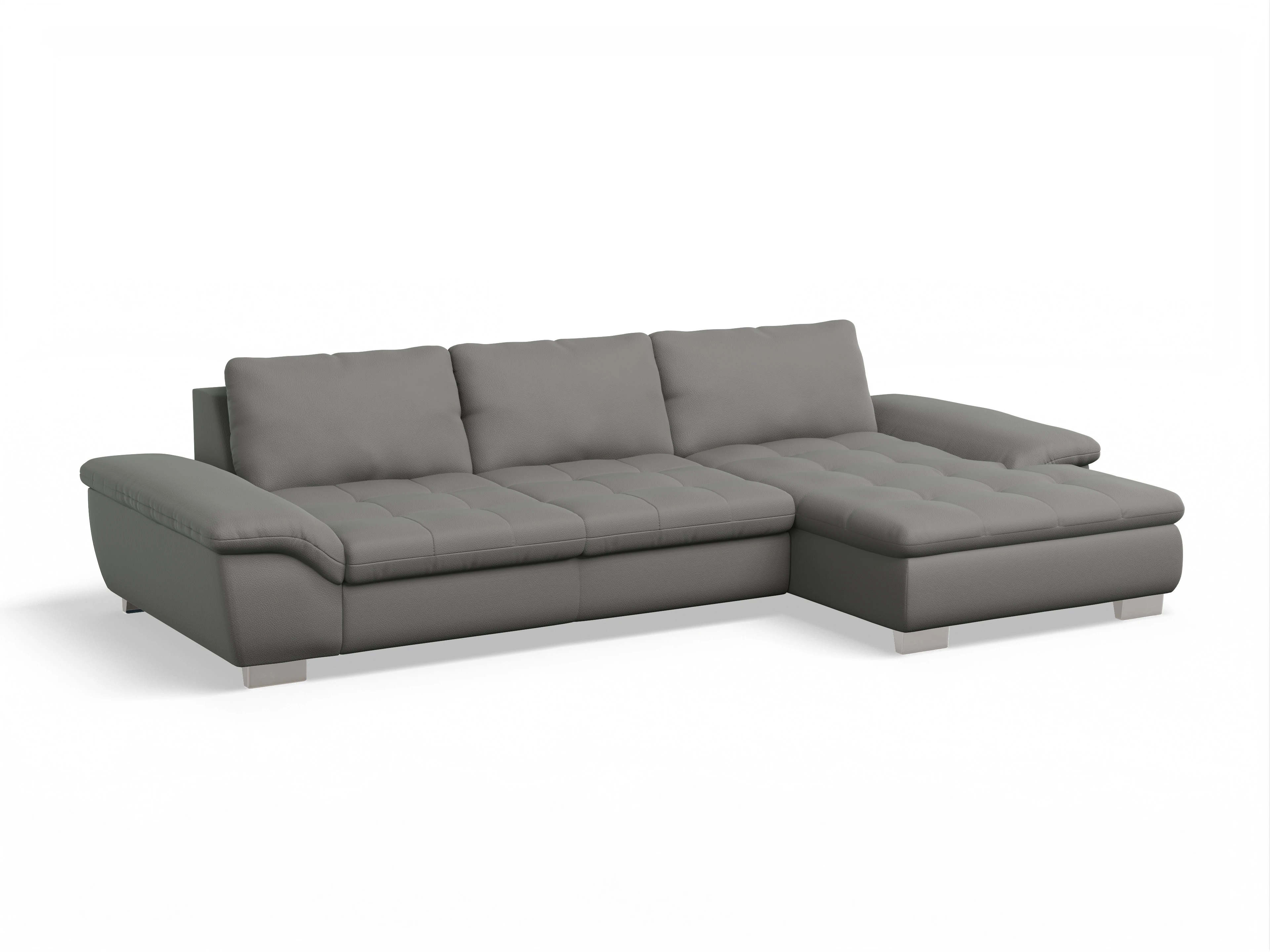 Ansicht des Produktes SC Smart 1007 Ecksofa rechts Abschluss offen in Stoff Braun