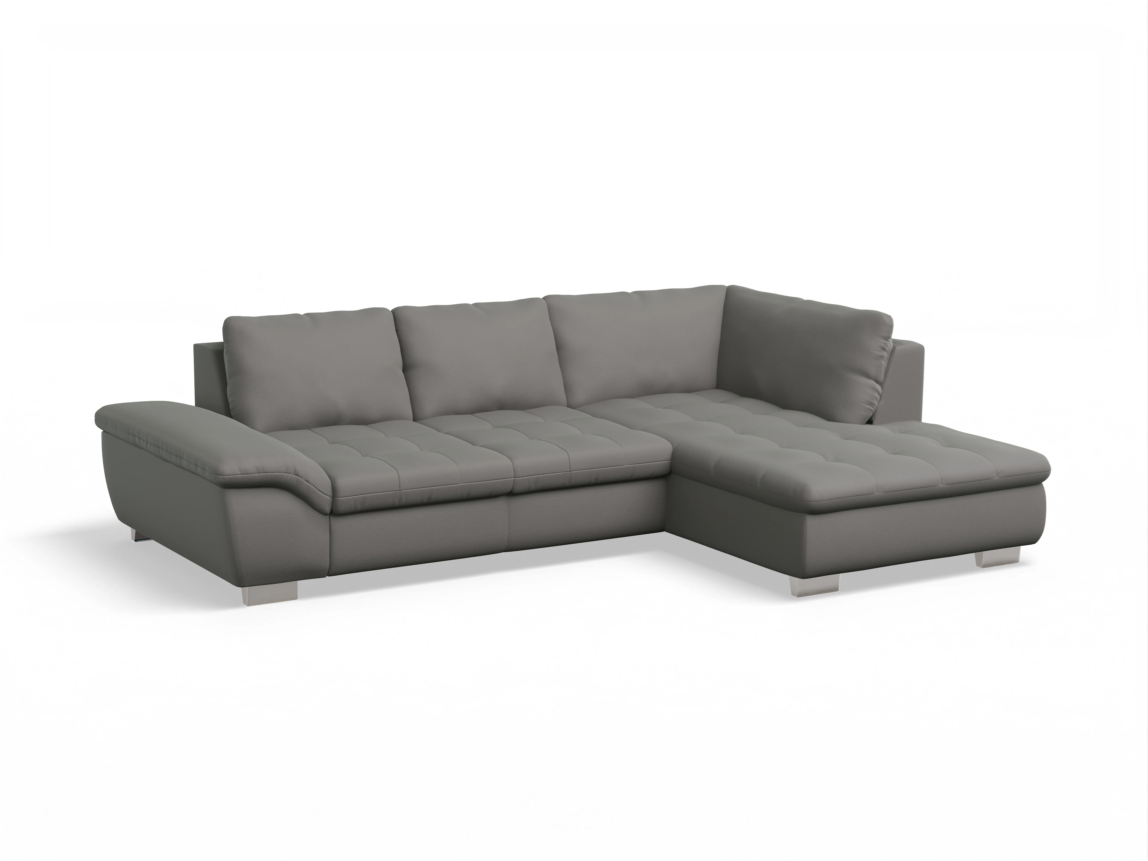 Ansicht des Produktes SC Smart 1007 Ecksofa rechts Abschluss offen in Stoff Braun
