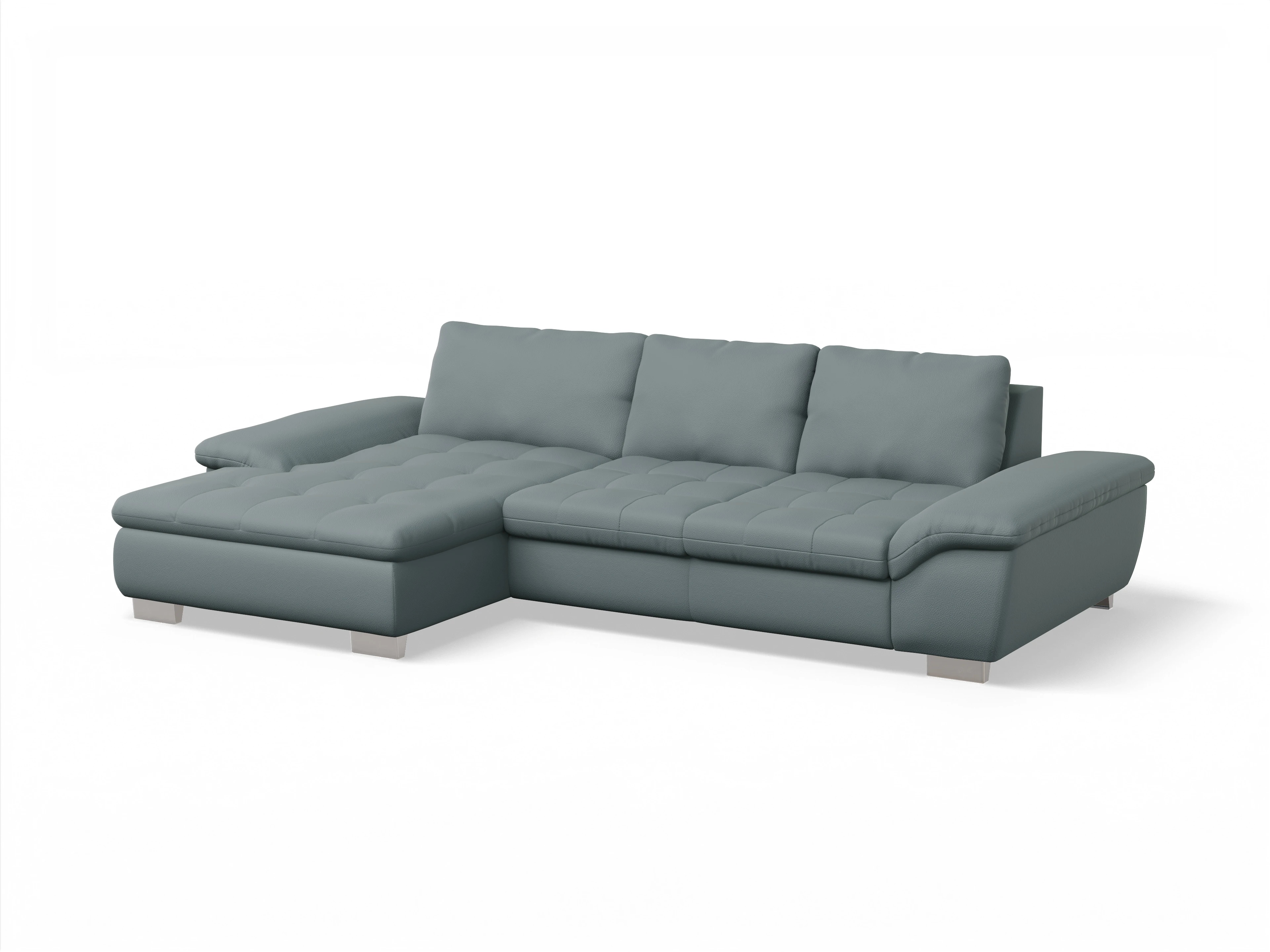 Ansicht des Produktes SC Smart 1007 Ecksofa links Abschluss offen in Stoff Grau