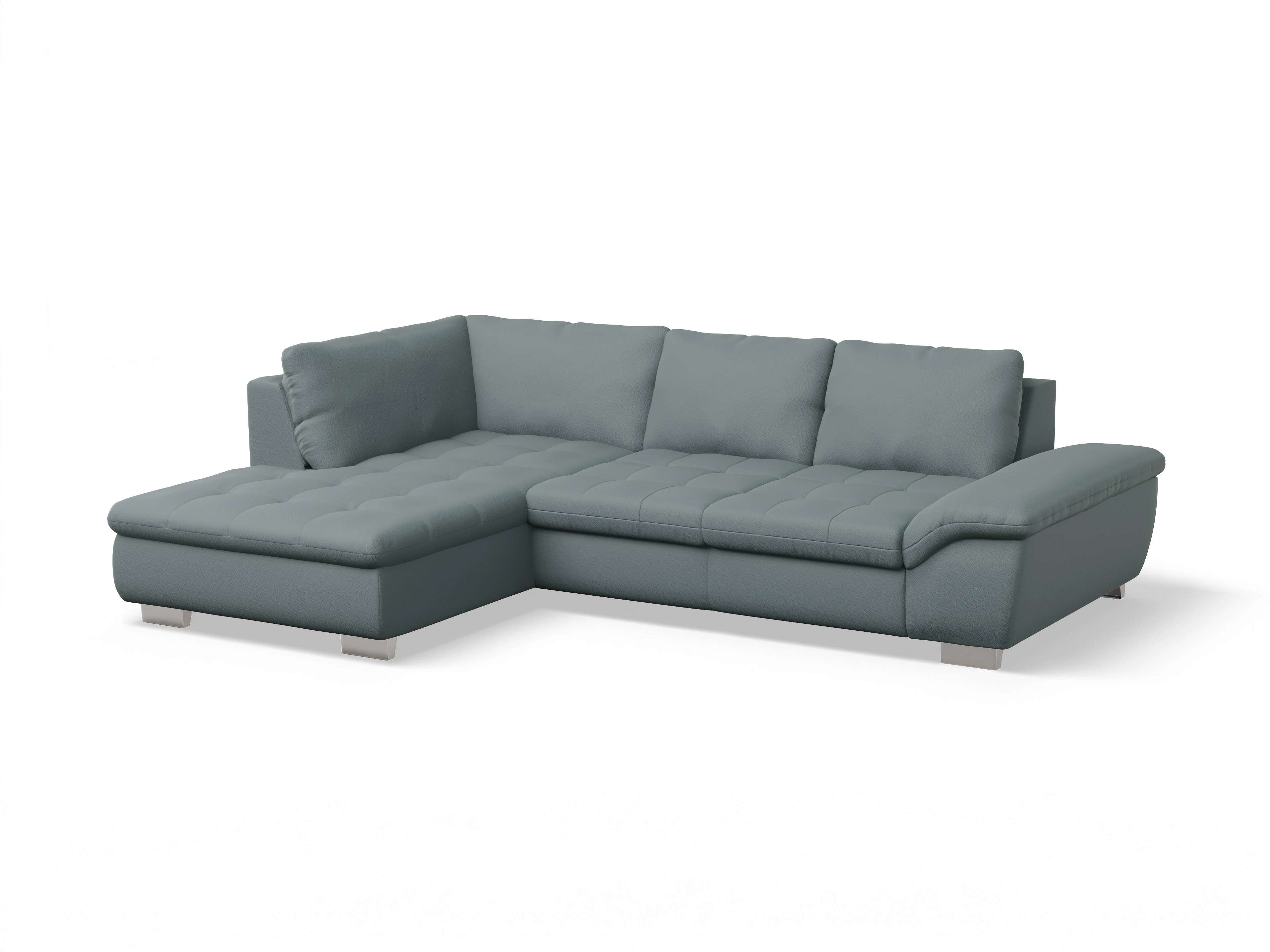 Ansicht des Produktes SC Smart 1007 Ecksofa links Abschluss offen in Stoff Grau