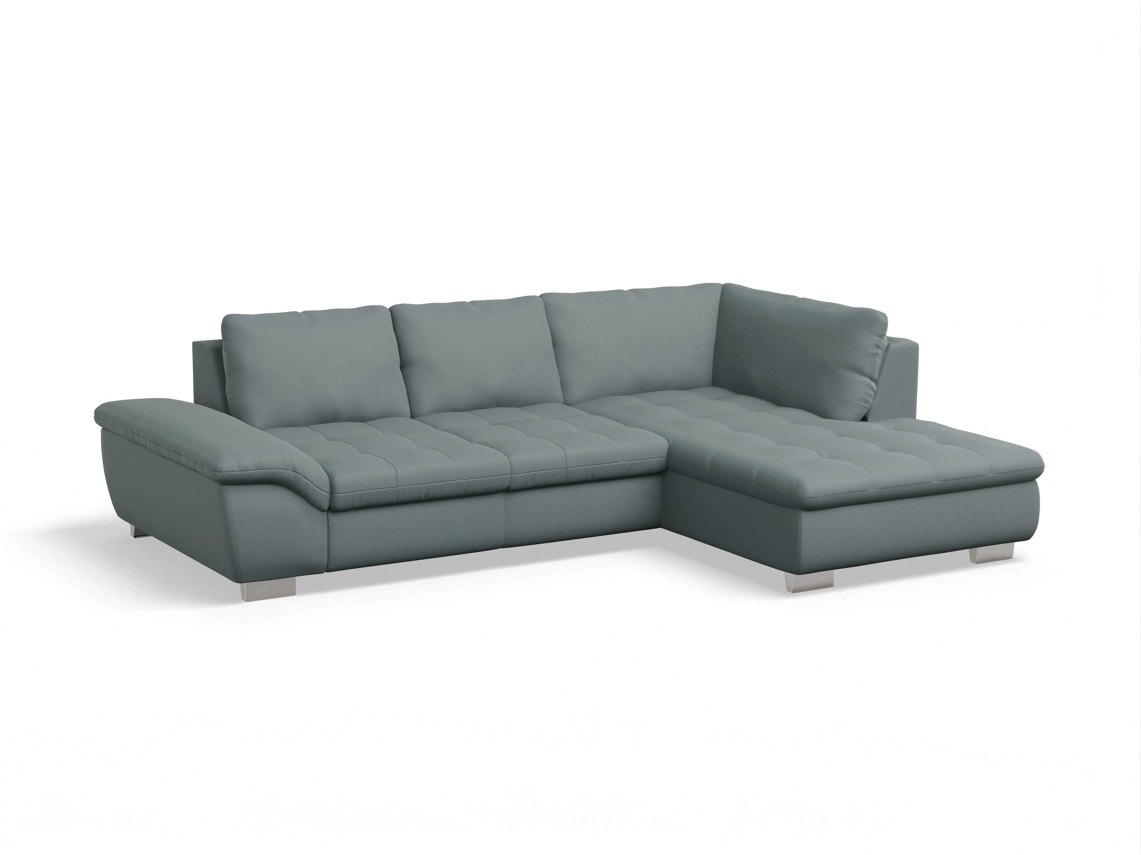 Ansicht des Produktes SC Smart 1007 Ecksofa rechts Abschluss offen in Stoff Grau