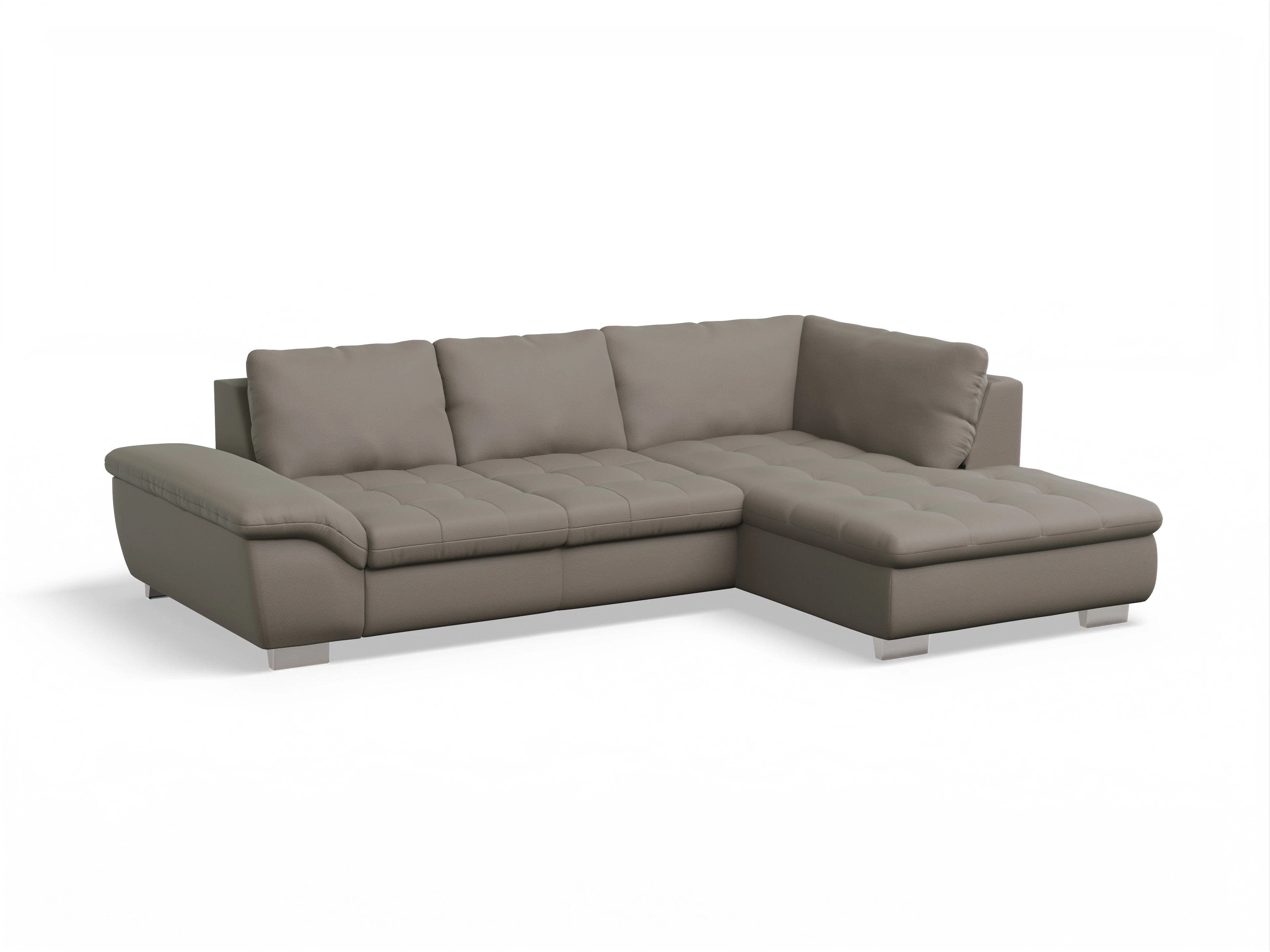 Ansicht des Produktes SC Smart 1007 Ecksofa rechts Abschluss offen in Stoff Braun