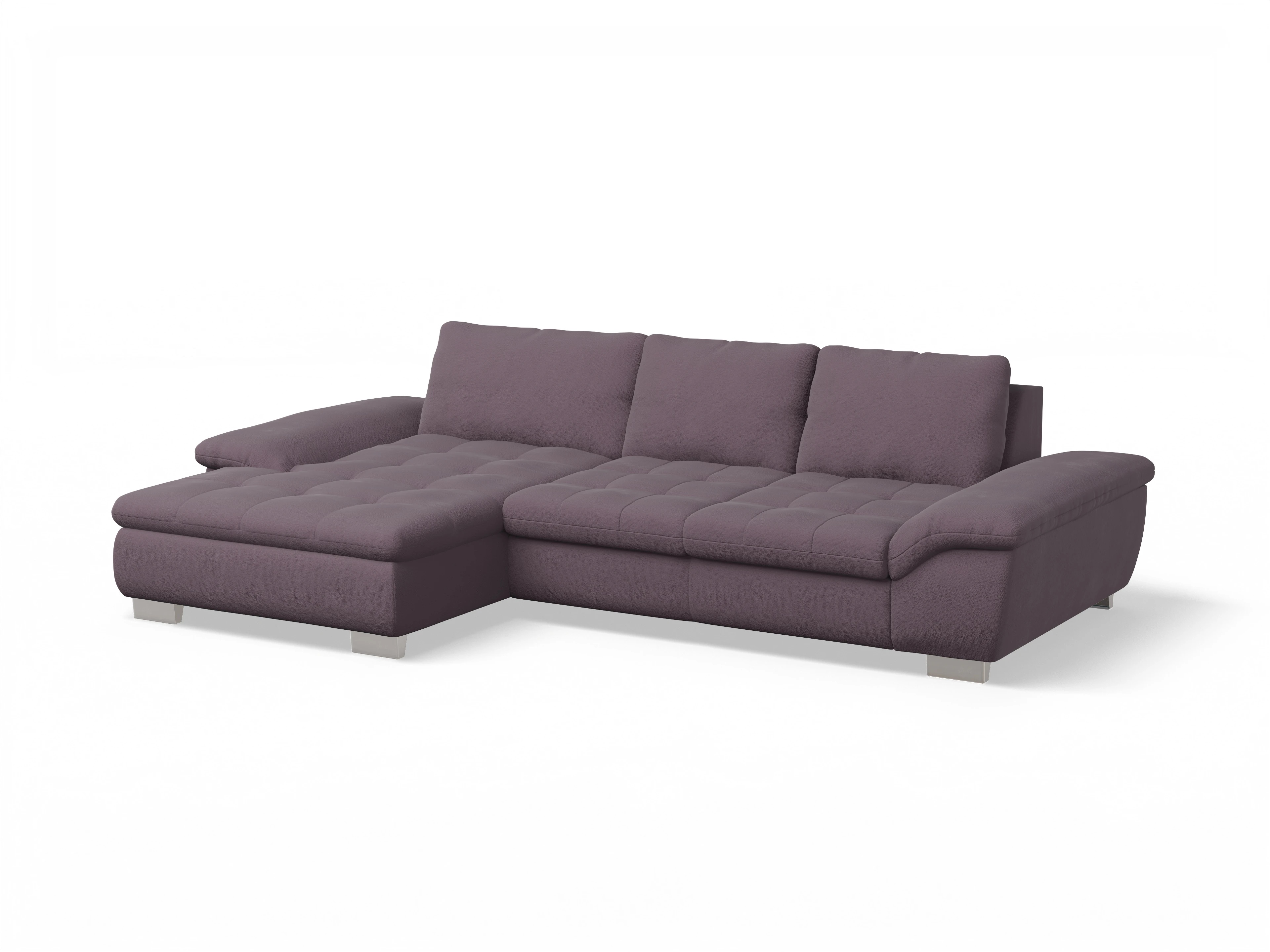 Ansicht des Produktes SC Smart 1007 Ecksofa links Abschluss offen in Stoff Rot