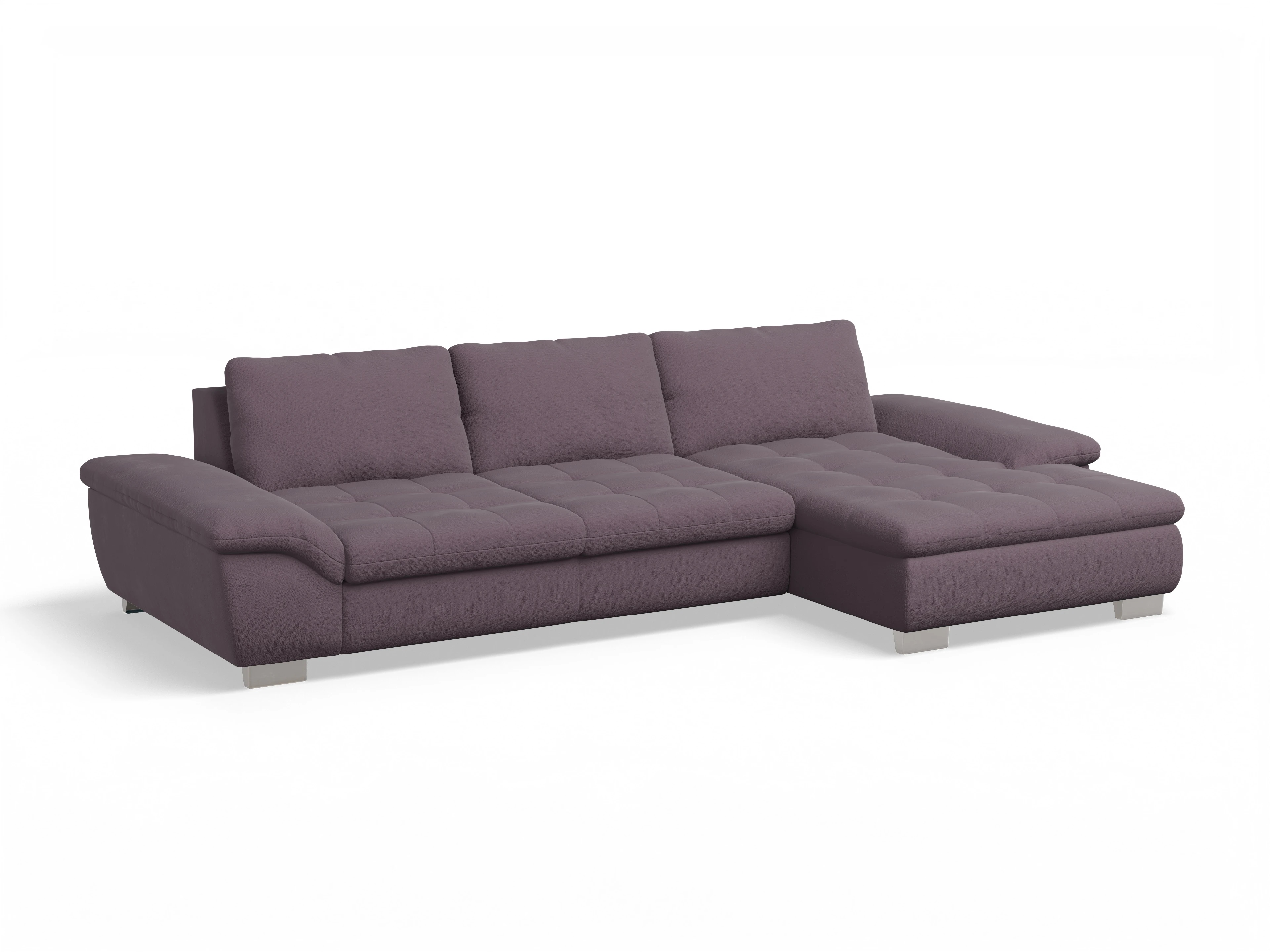 Ansicht des Produktes SC Smart 1007 Ecksofa rechts Abschluss offen in Stoff Rot