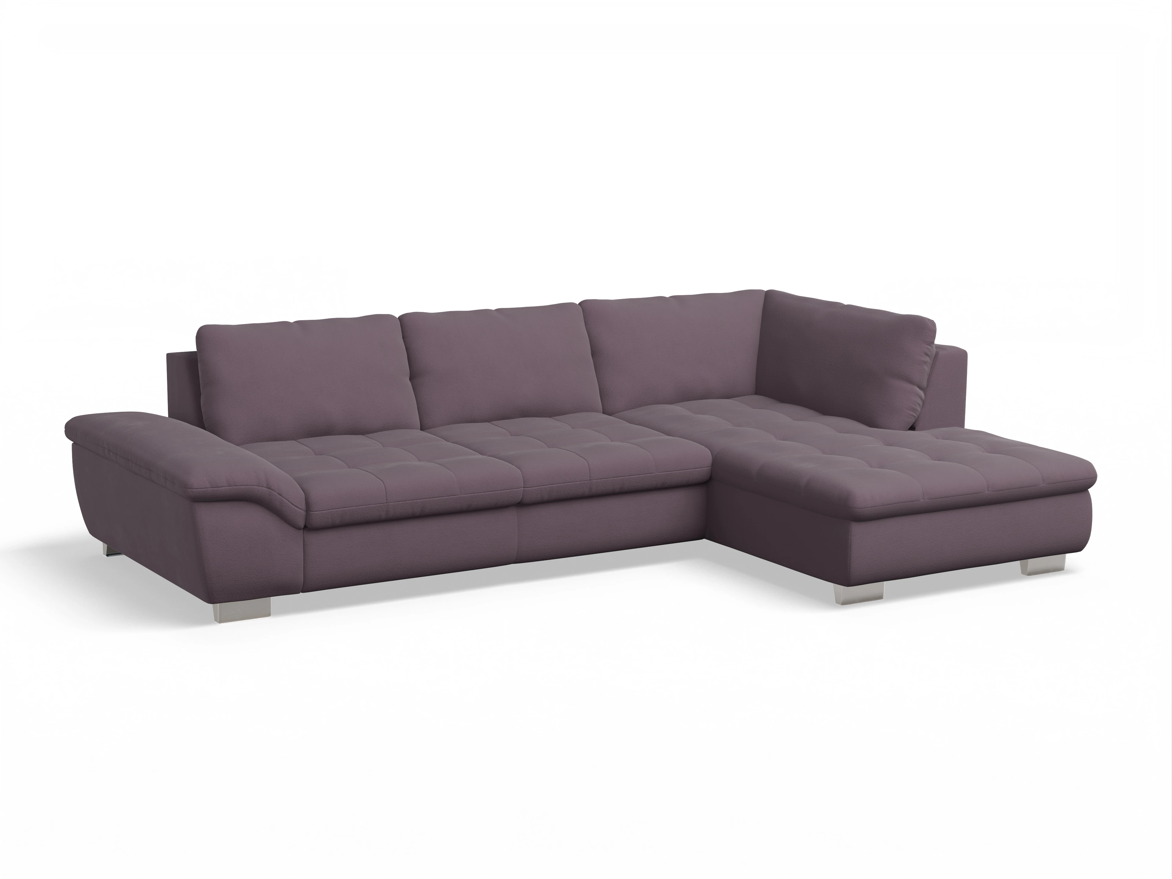 Ansicht des Produktes SC Smart 1007 Ecksofa rechts Abschluss offen in Stoff Rot