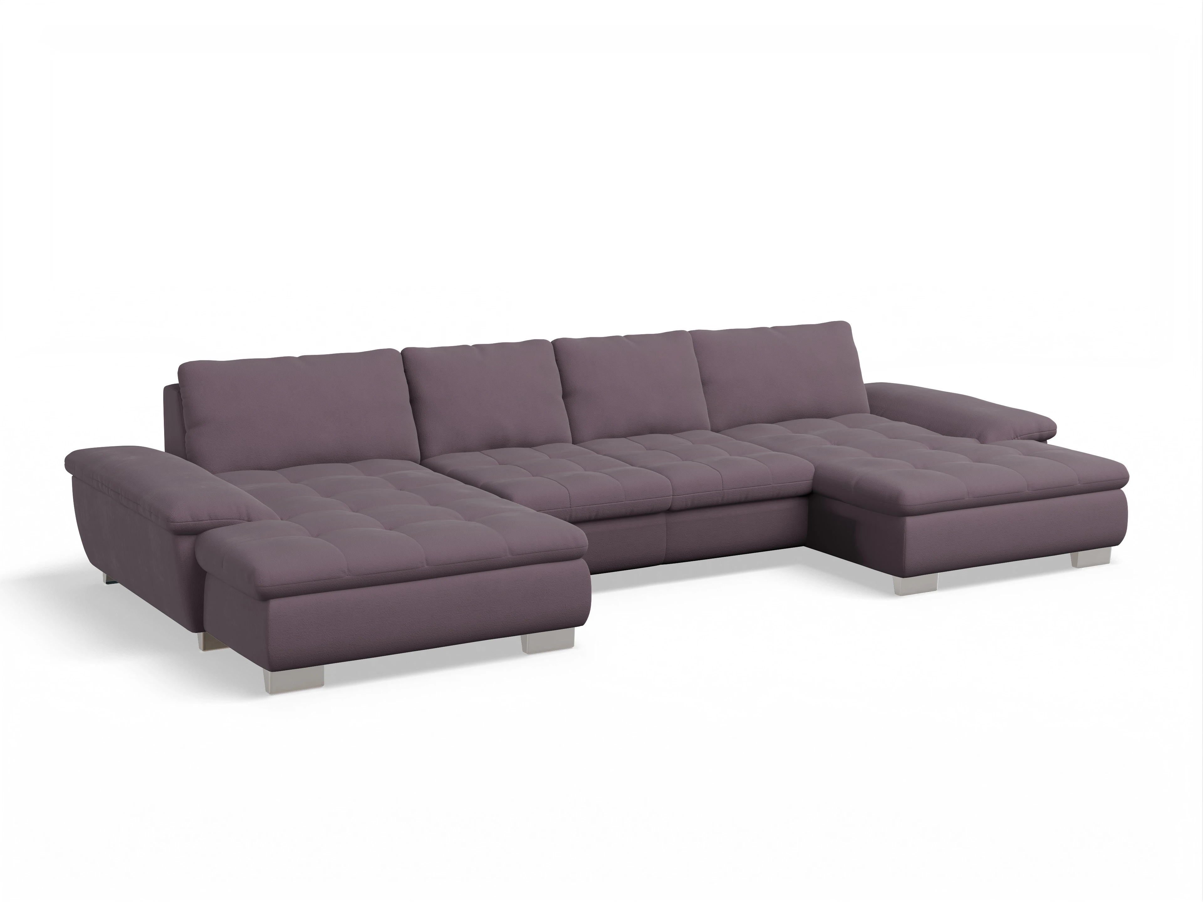 Ansicht des Produktes SC Smart 1007 Wohnlandschaft offen beidseitig in Stoff Rot