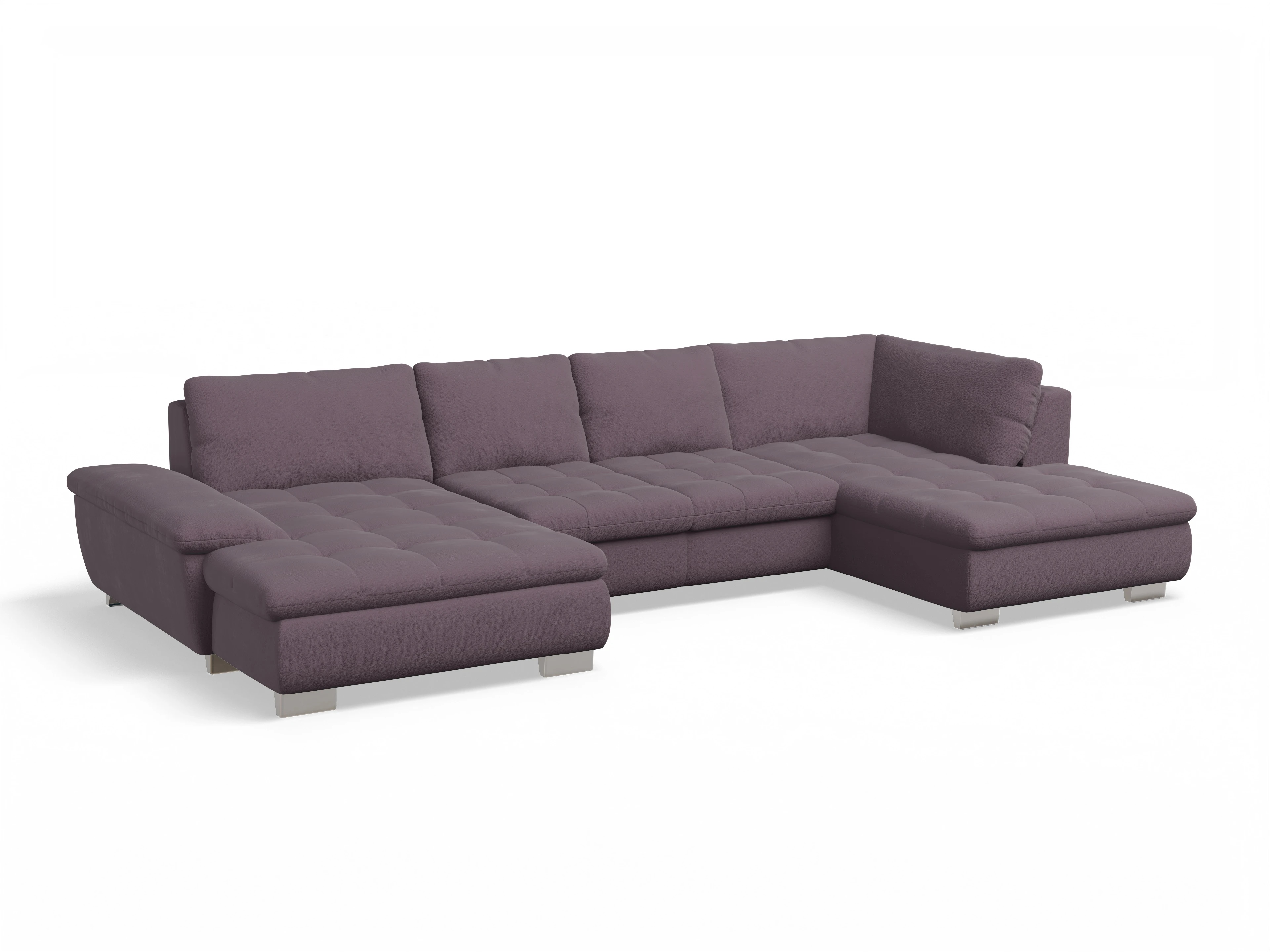 Ansicht des Produktes SC Smart 1007 Wohnlandschaft offen beidseitig in Stoff Rot