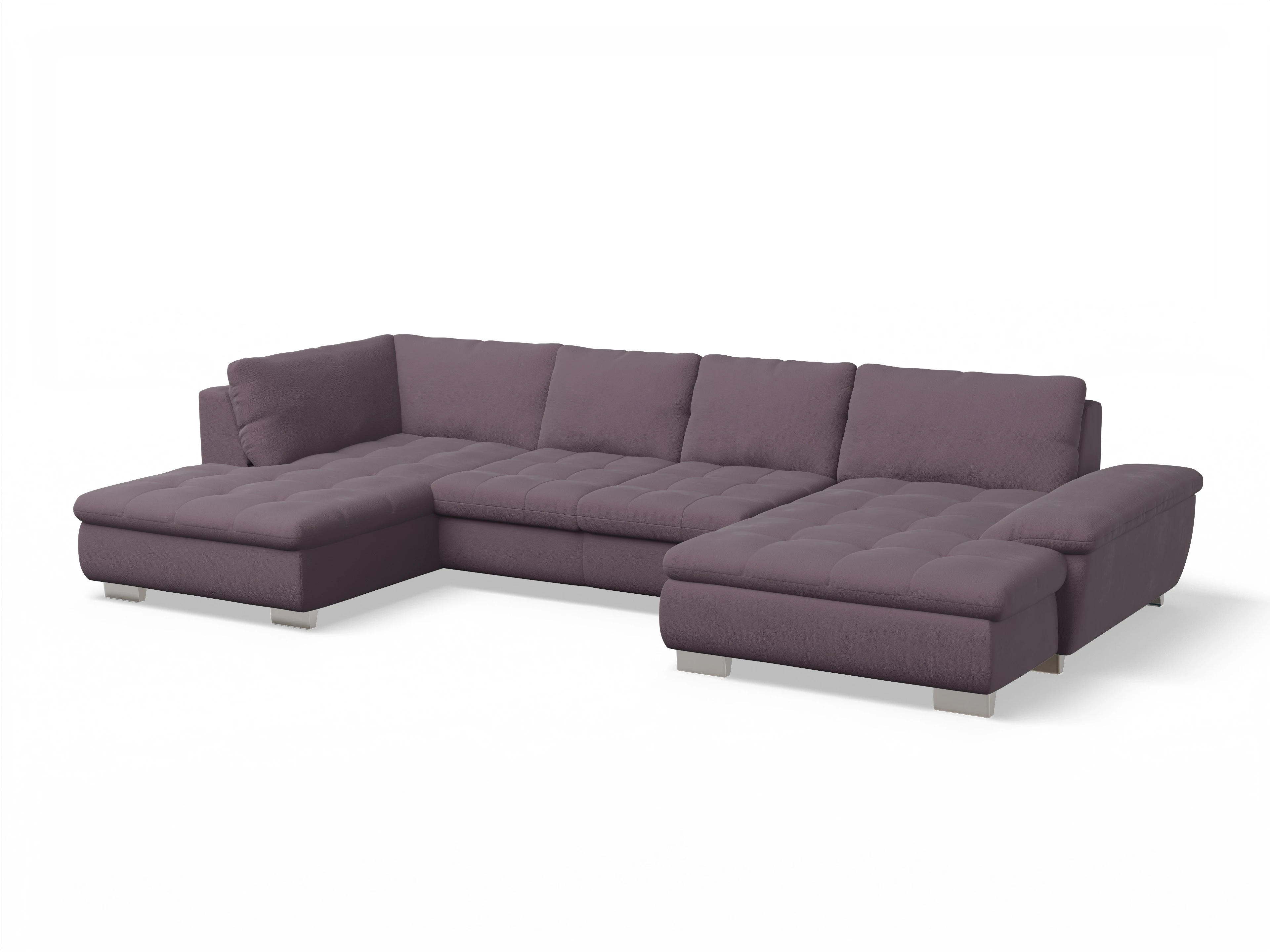 Ansicht des Produktes SC Smart 1007 Wohnlandschaft offen beidseitig in Stoff Rot