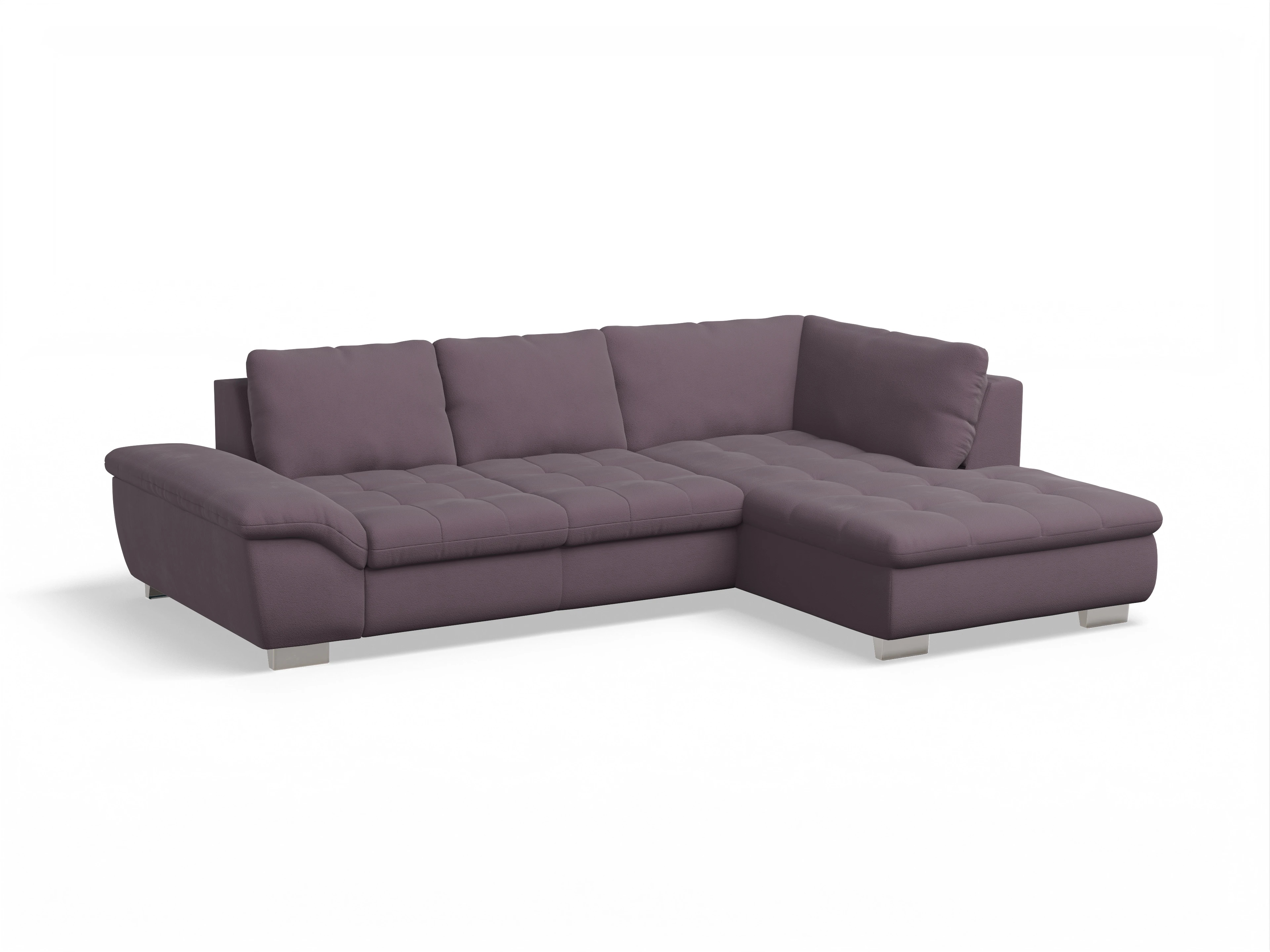 Ansicht des Produktes SC Smart 1007 Ecksofa rechts Abschluss offen in Stoff Rot