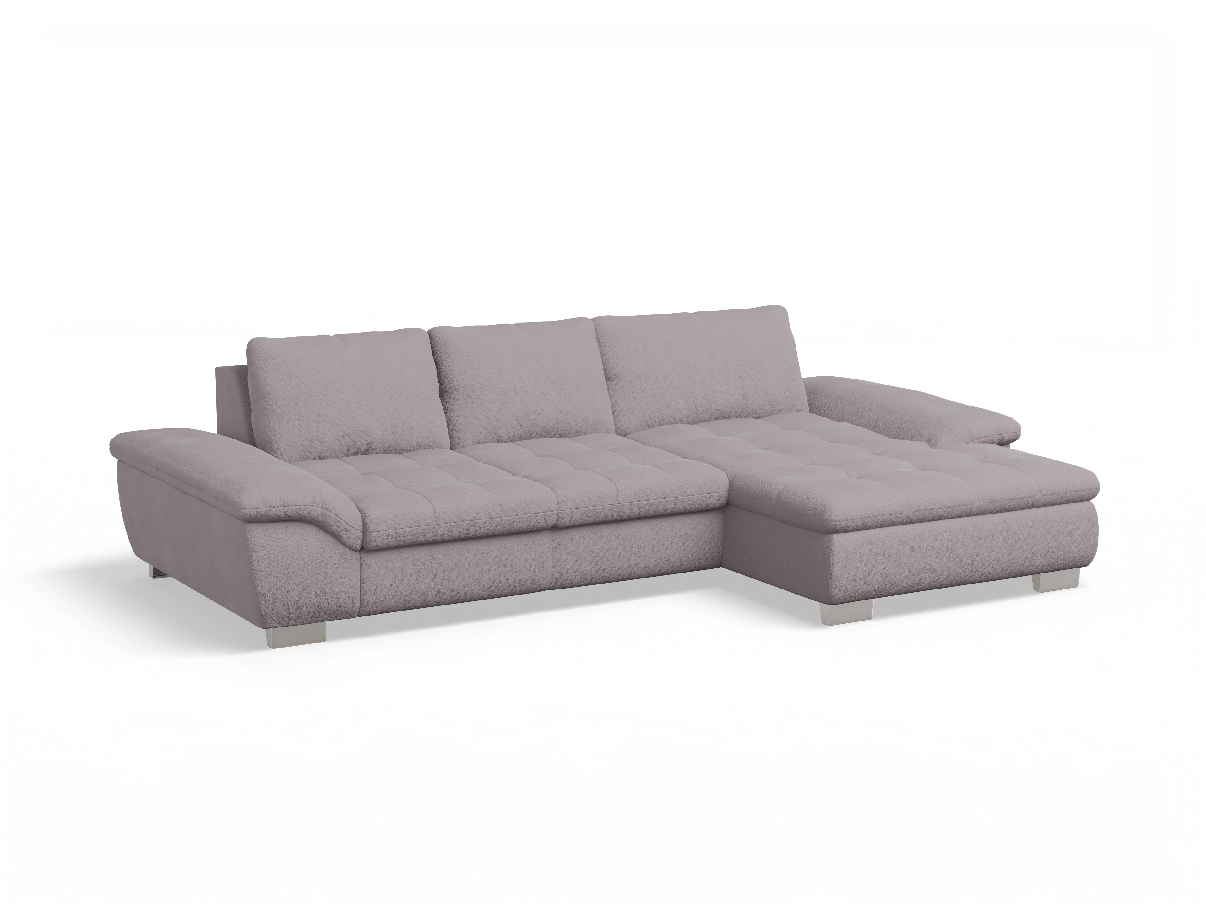 Ansicht des Produktes SC Smart 1007 Ecksofa rechts Abschluss offen in Stoff Rosa
