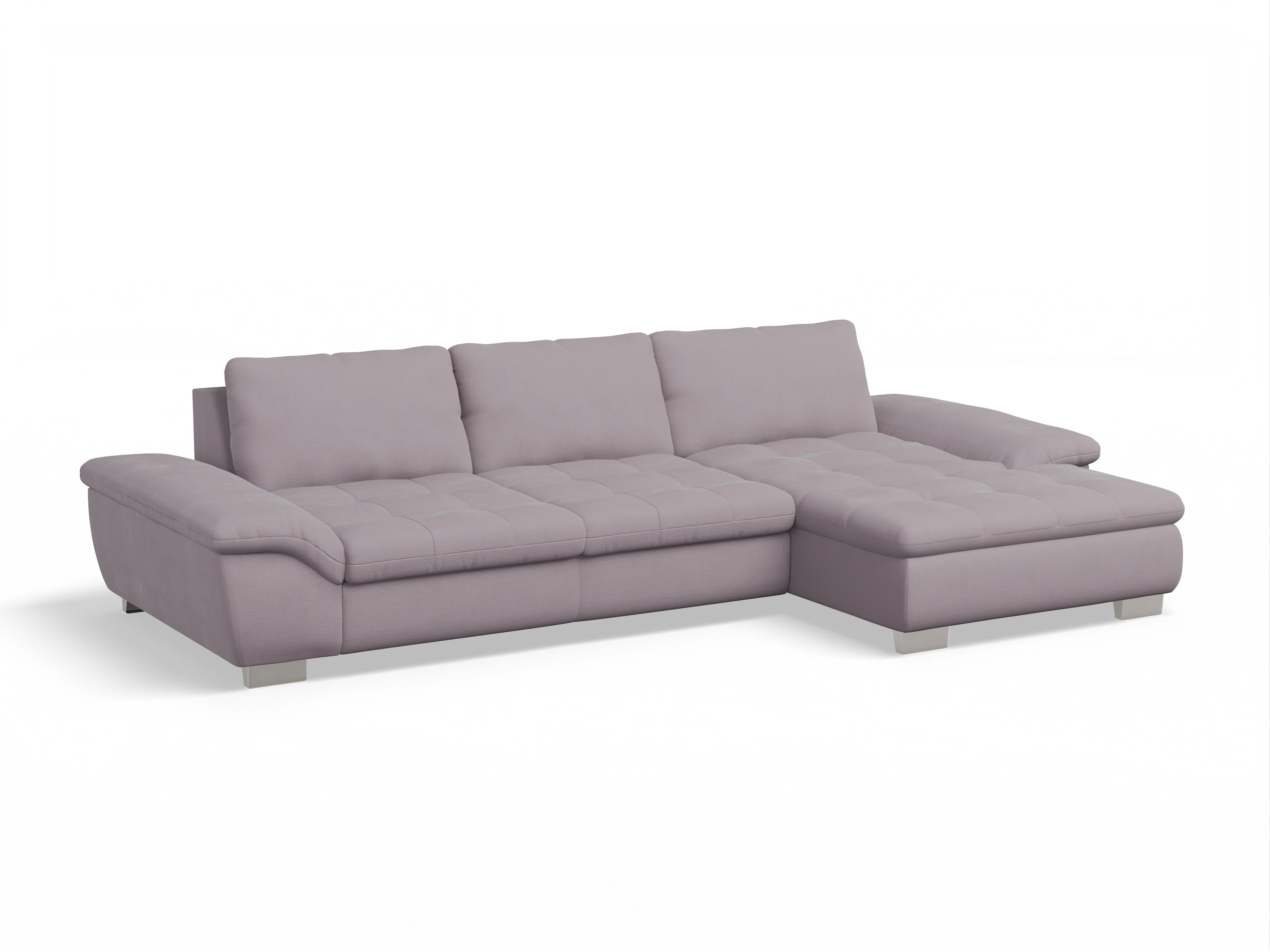 Ansicht des Produktes SC Smart 1007 Ecksofa rechts Abschluss offen in Stoff Rosa