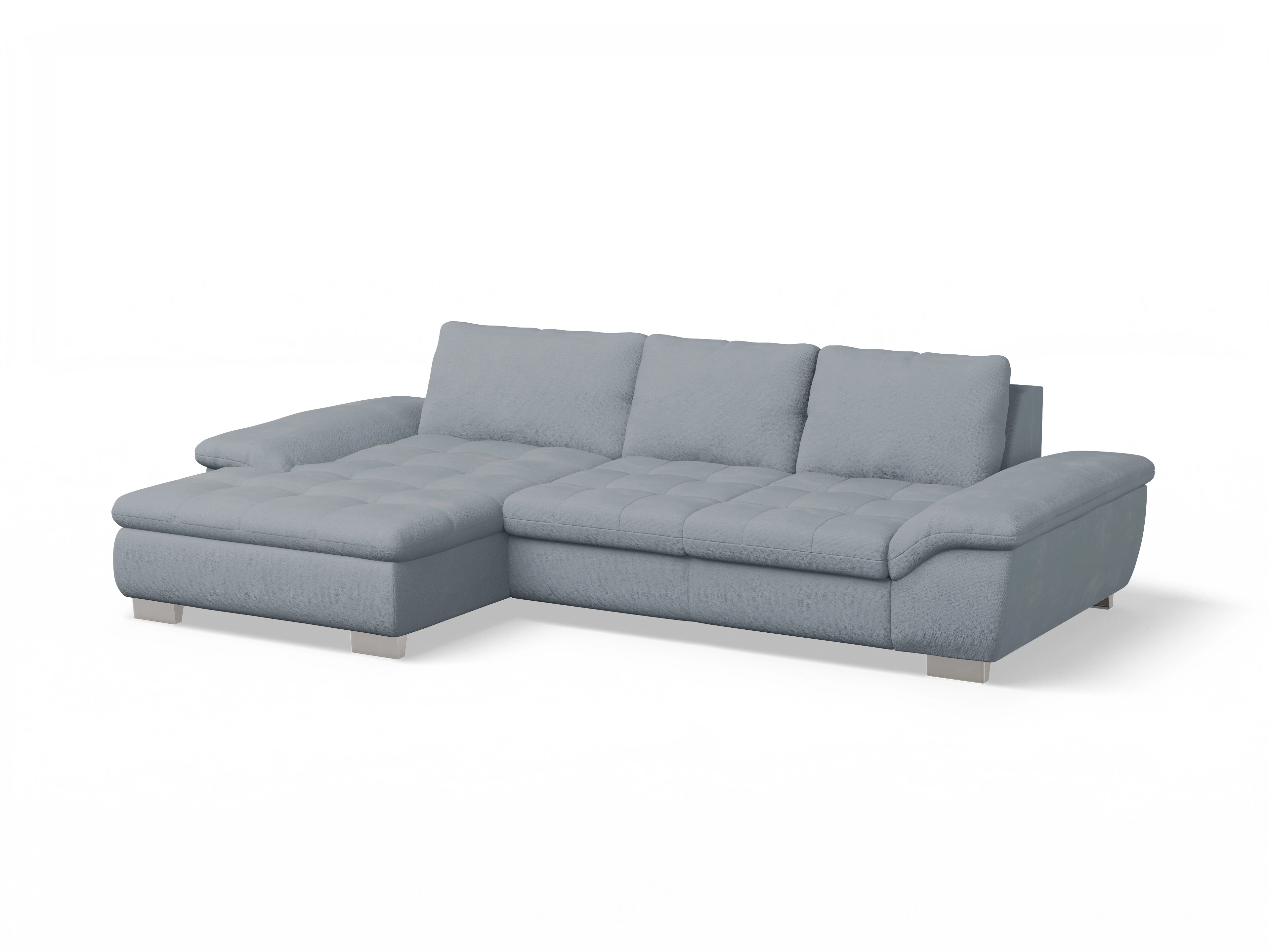 Ansicht des Produktes SC Smart 1007 Ecksofa links Abschluss offen in Stoff Blau