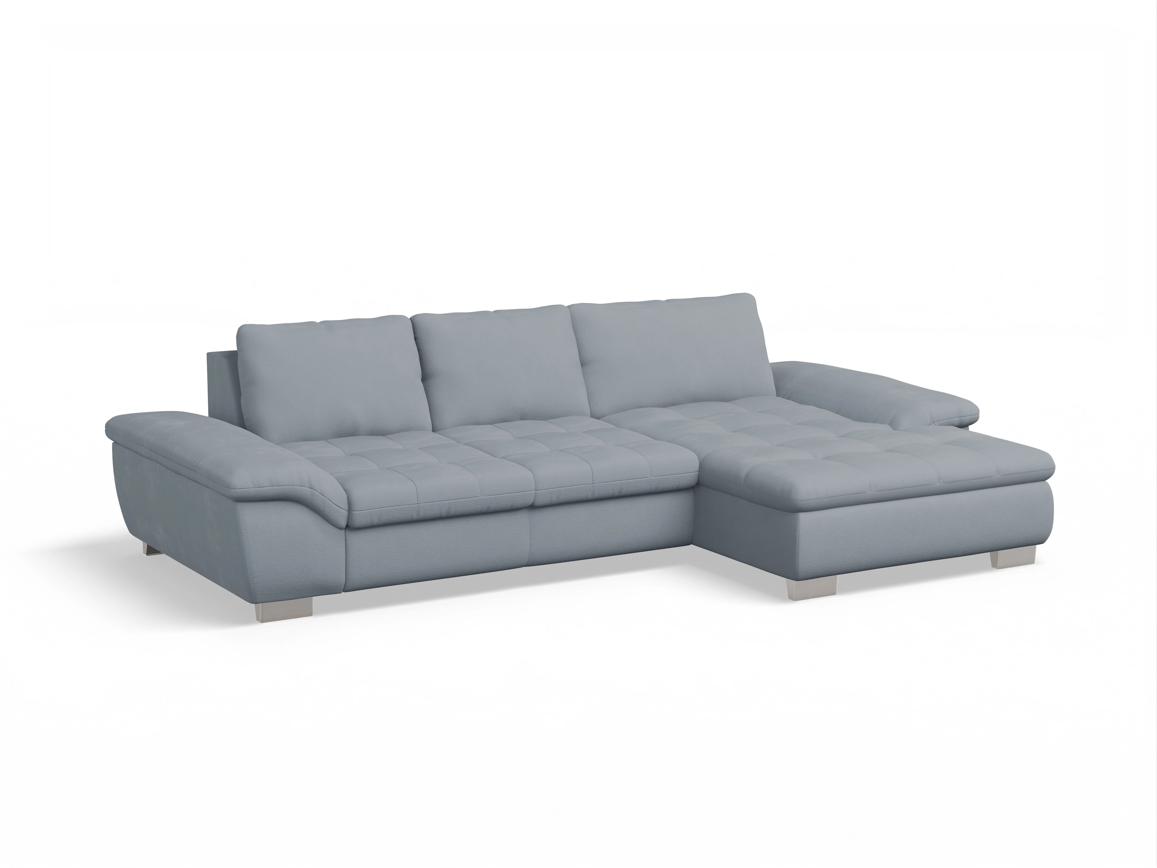 Ansicht des Produktes SC Smart 1007 Ecksofa rechts Abschluss offen in Stoff Blau