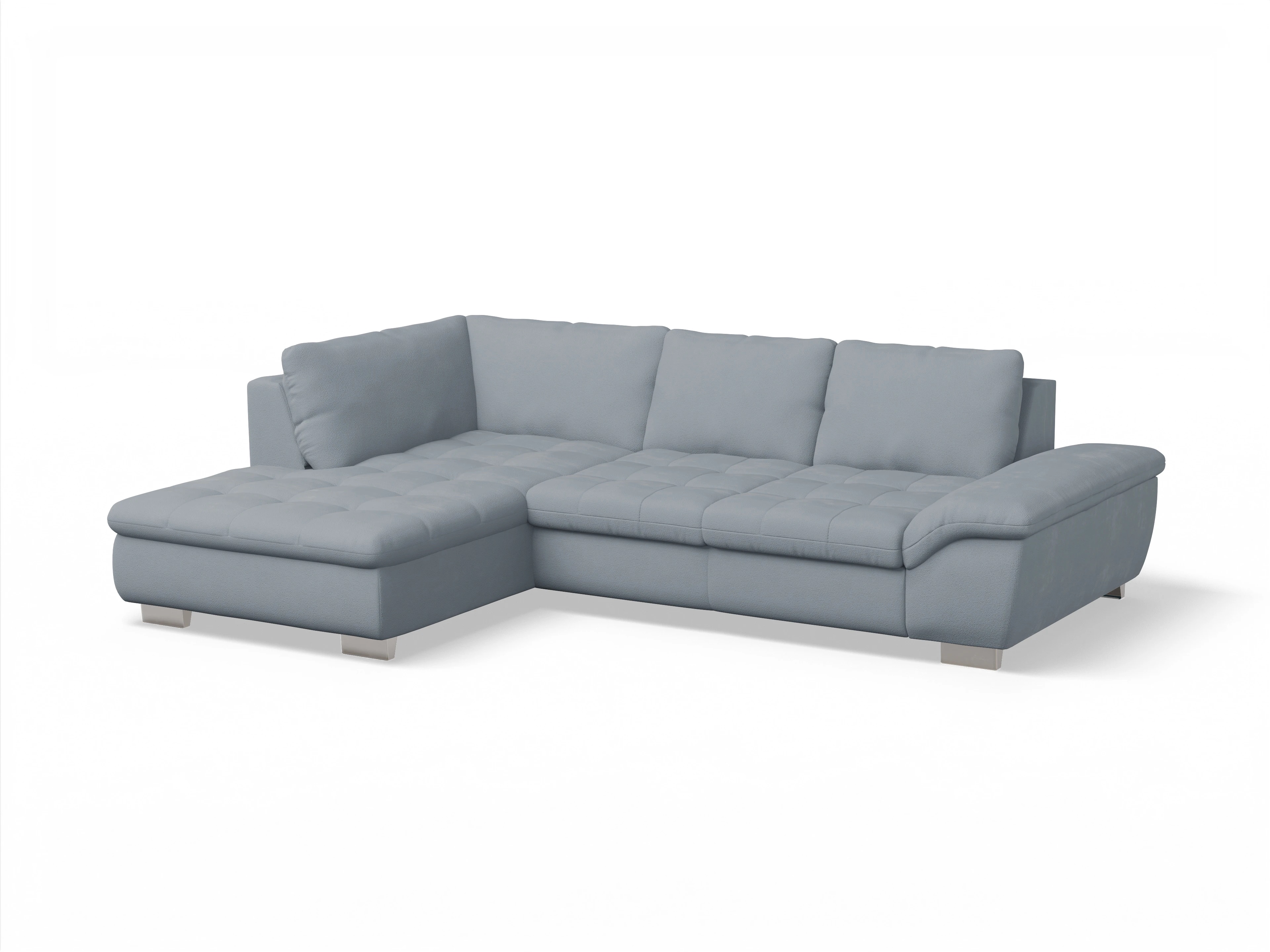 Ansicht des Produktes SC Smart 1007 Ecksofa links Abschluss offen in Stoff Blau