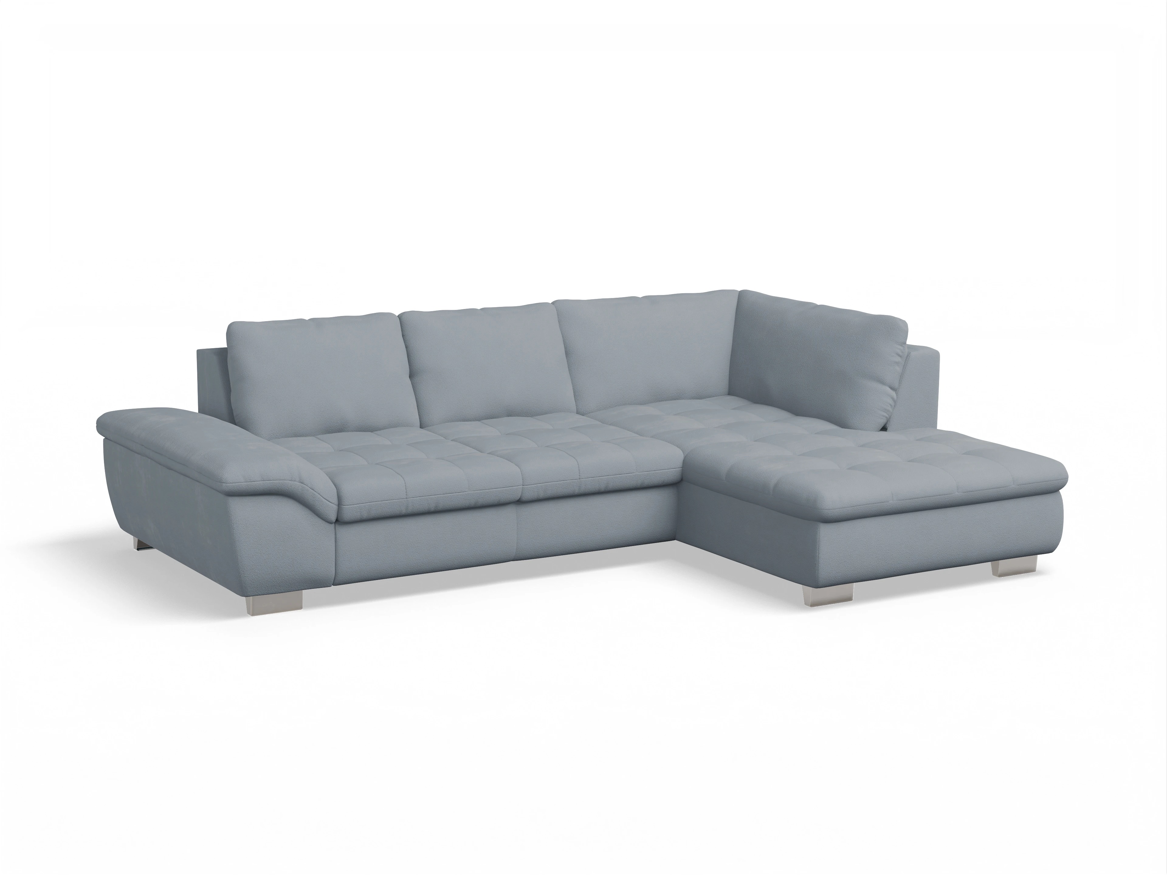 Ansicht des Produktes SC Smart 1007 Ecksofa rechts Abschluss offen in Stoff Blau