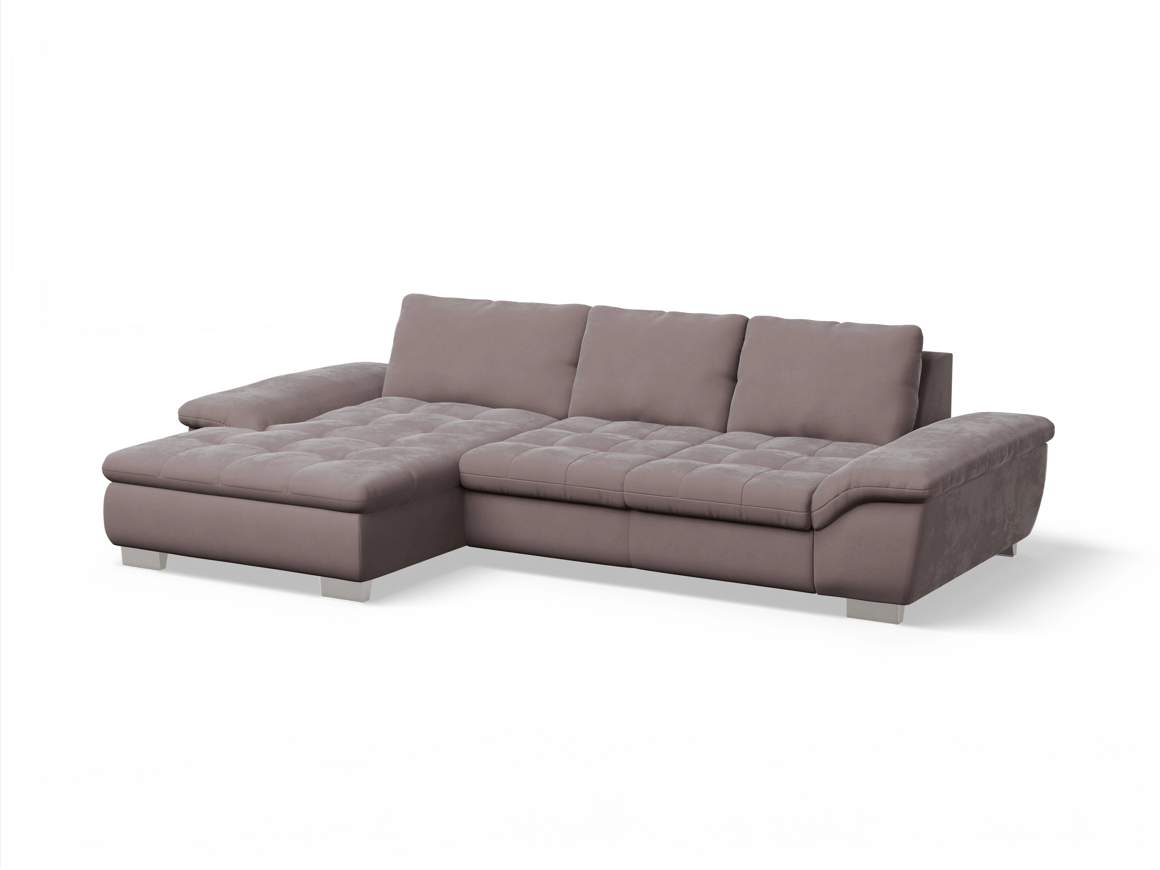 Ansicht des Produktes SC Smart 1007 Ecksofa links Abschluss offen in Stoff Lila